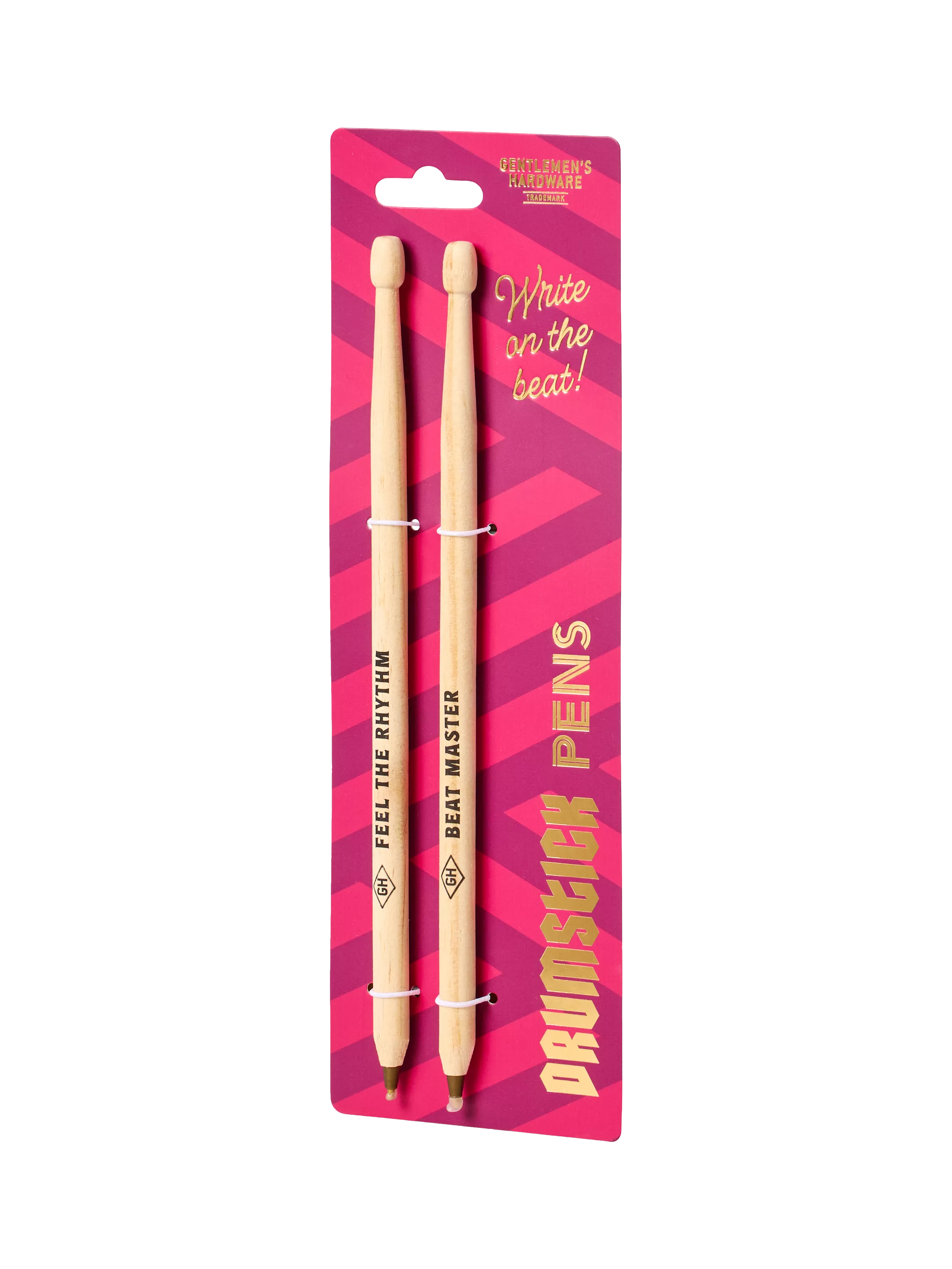 Gentlemen's Hardware drumstick ballpoint pen set of 2 natural - British product
