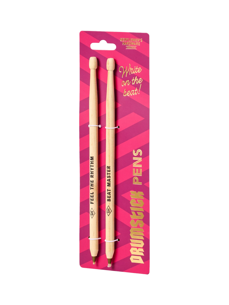 Gentlemen's Hardware drumstick ballpoint pen set of 2 natural - British product