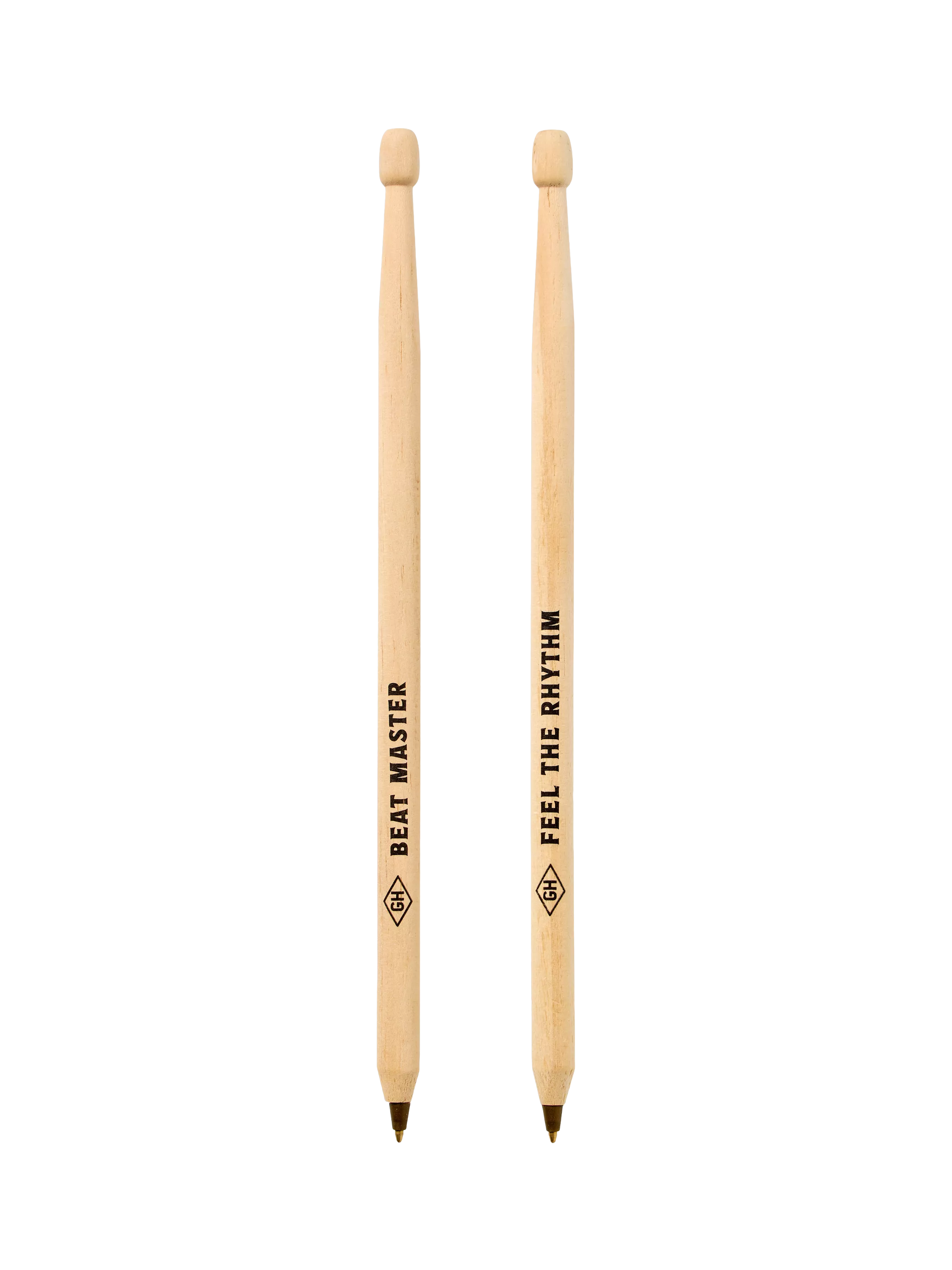 Gentlemen's Hardware drumstick ballpoint pen set of 2 natural - British product