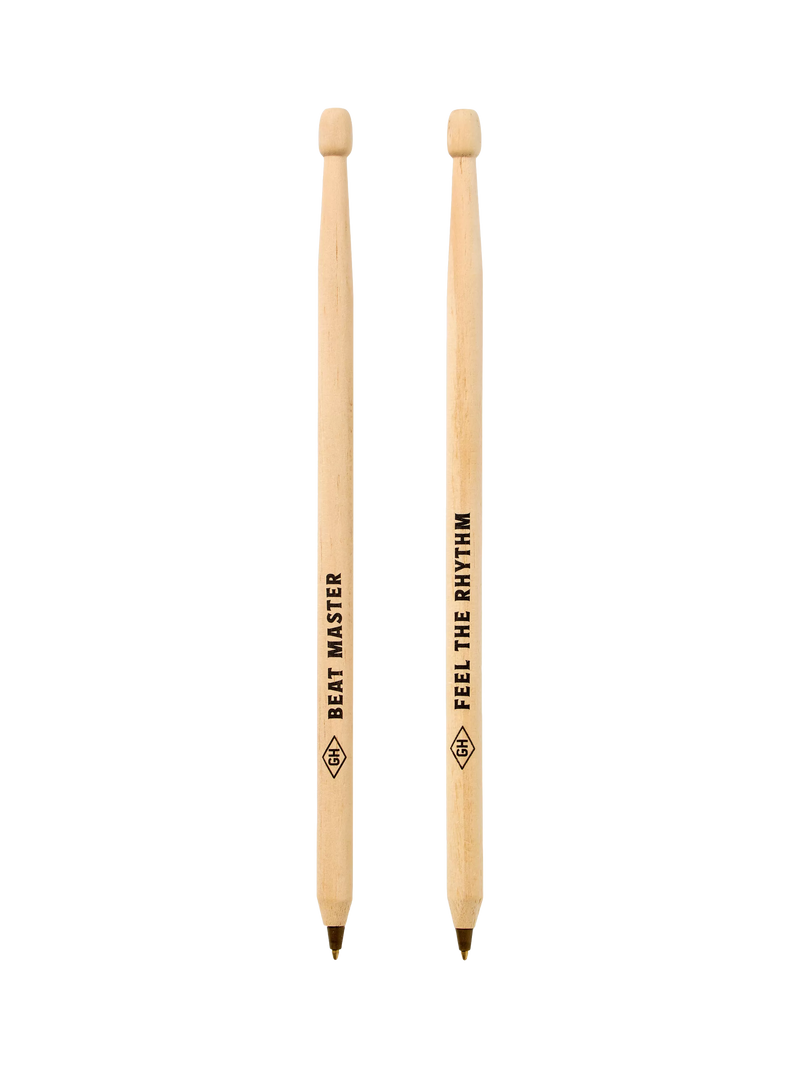 Gentlemen's Hardware drumstick ballpoint pen set of 2 natural - British product