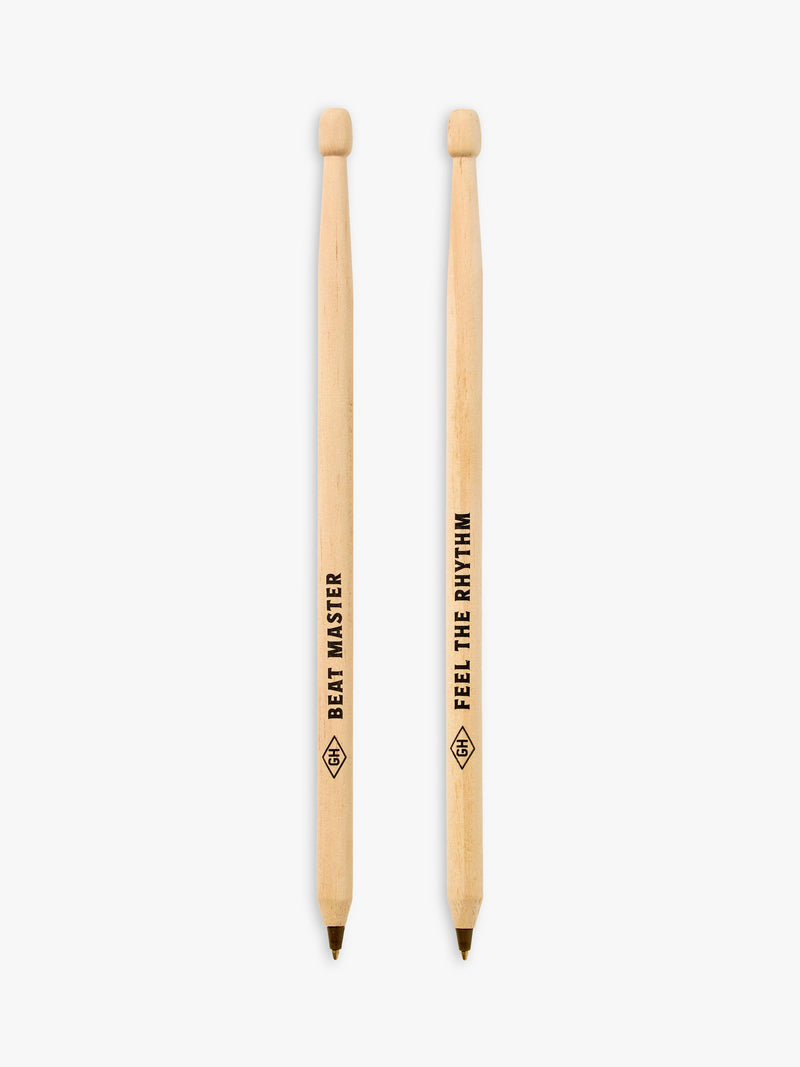 Gentlemen's Hardware drumstick ballpoint pen set of 2 natural - British product