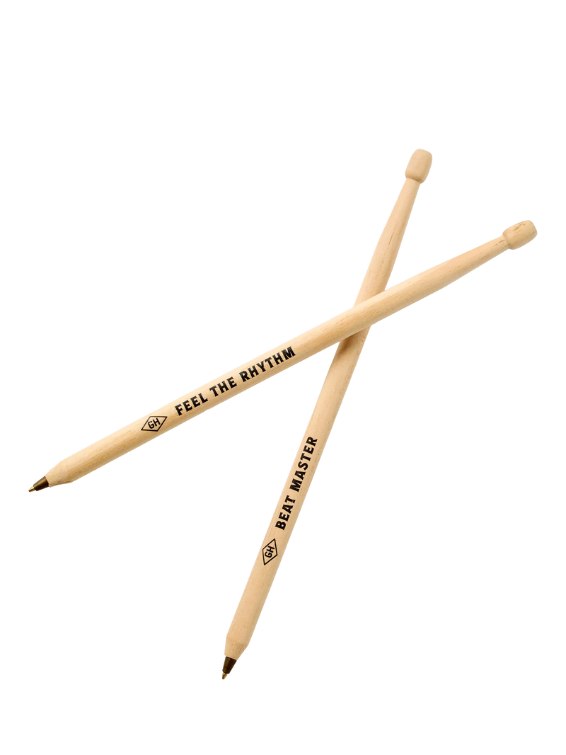 Gentlemen's Hardware drumstick ballpoint pen set of 2 natural - British product