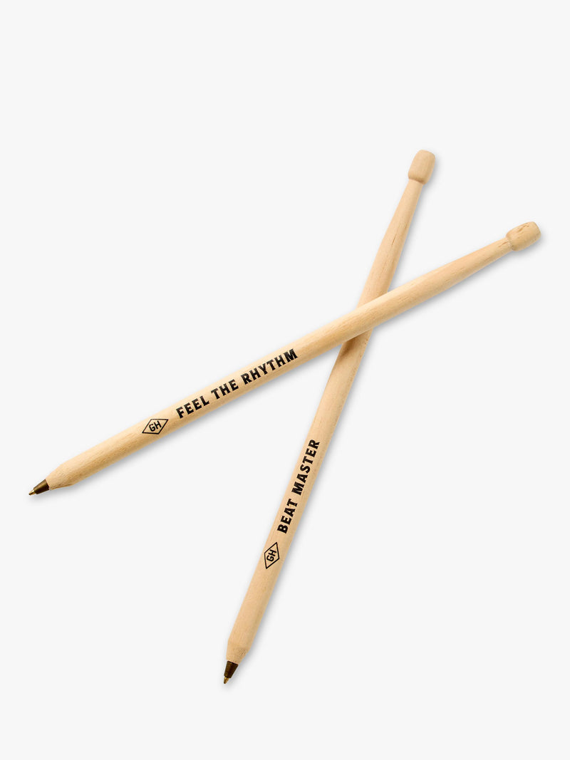 Gentlemen's Hardware drumstick ballpoint pen set of 2 natural - British product