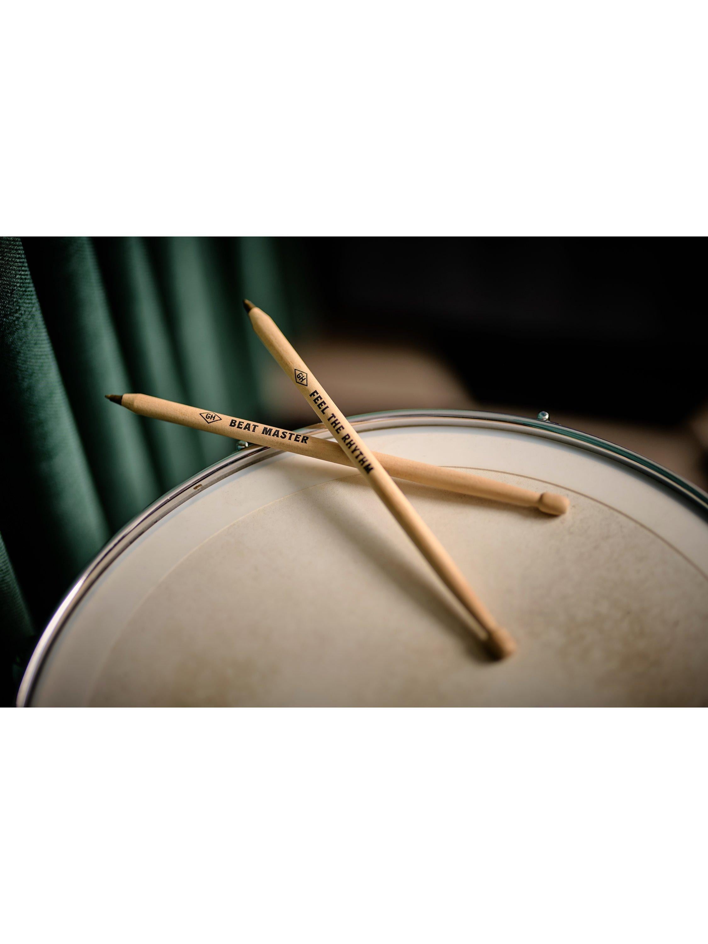 Gentlemen's Hardware drumstick ballpoint pen set of 2 natural - British product
