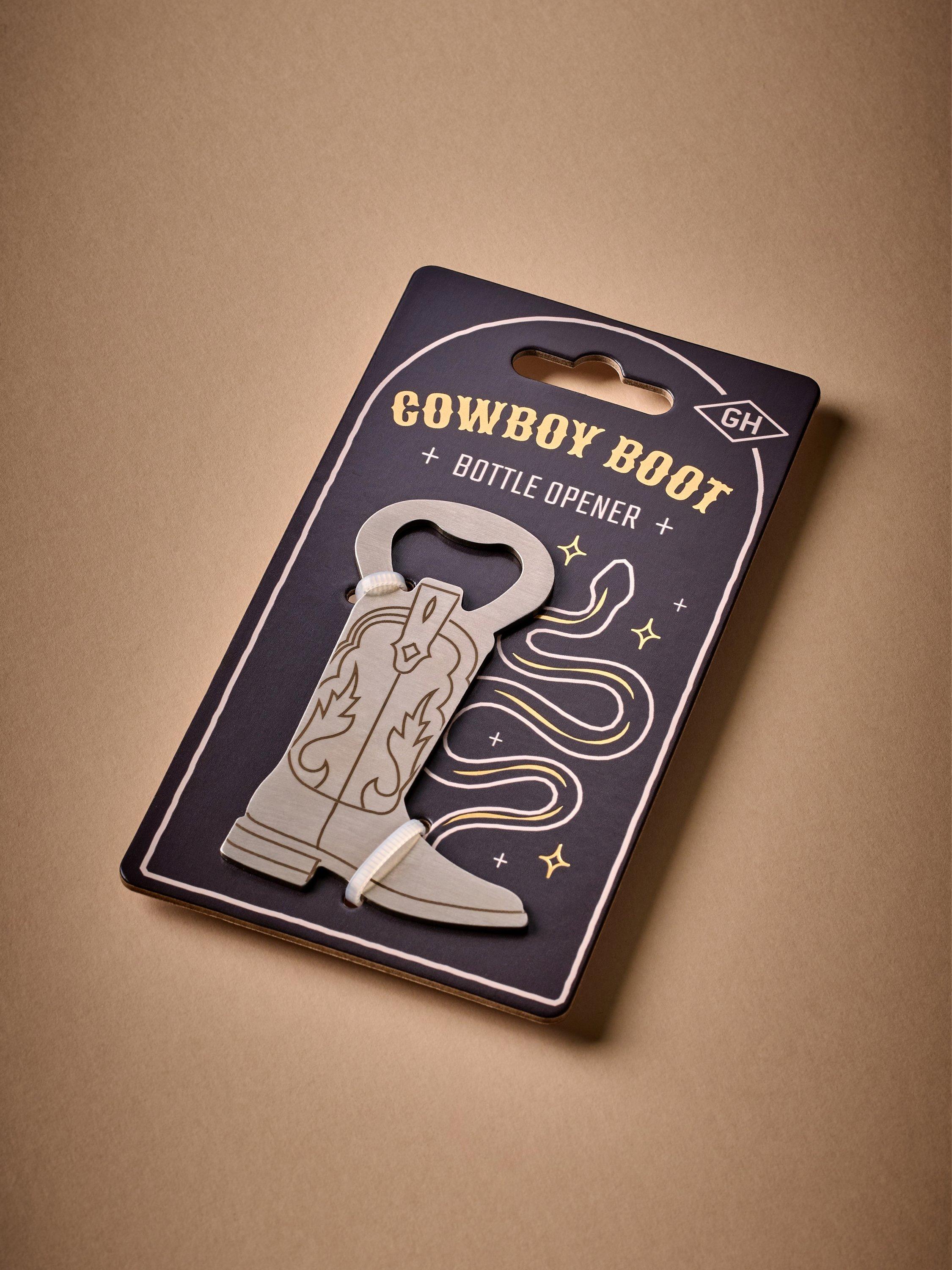 Gentlemen's Hardware cowboy boot bottle opener, imported from the UK