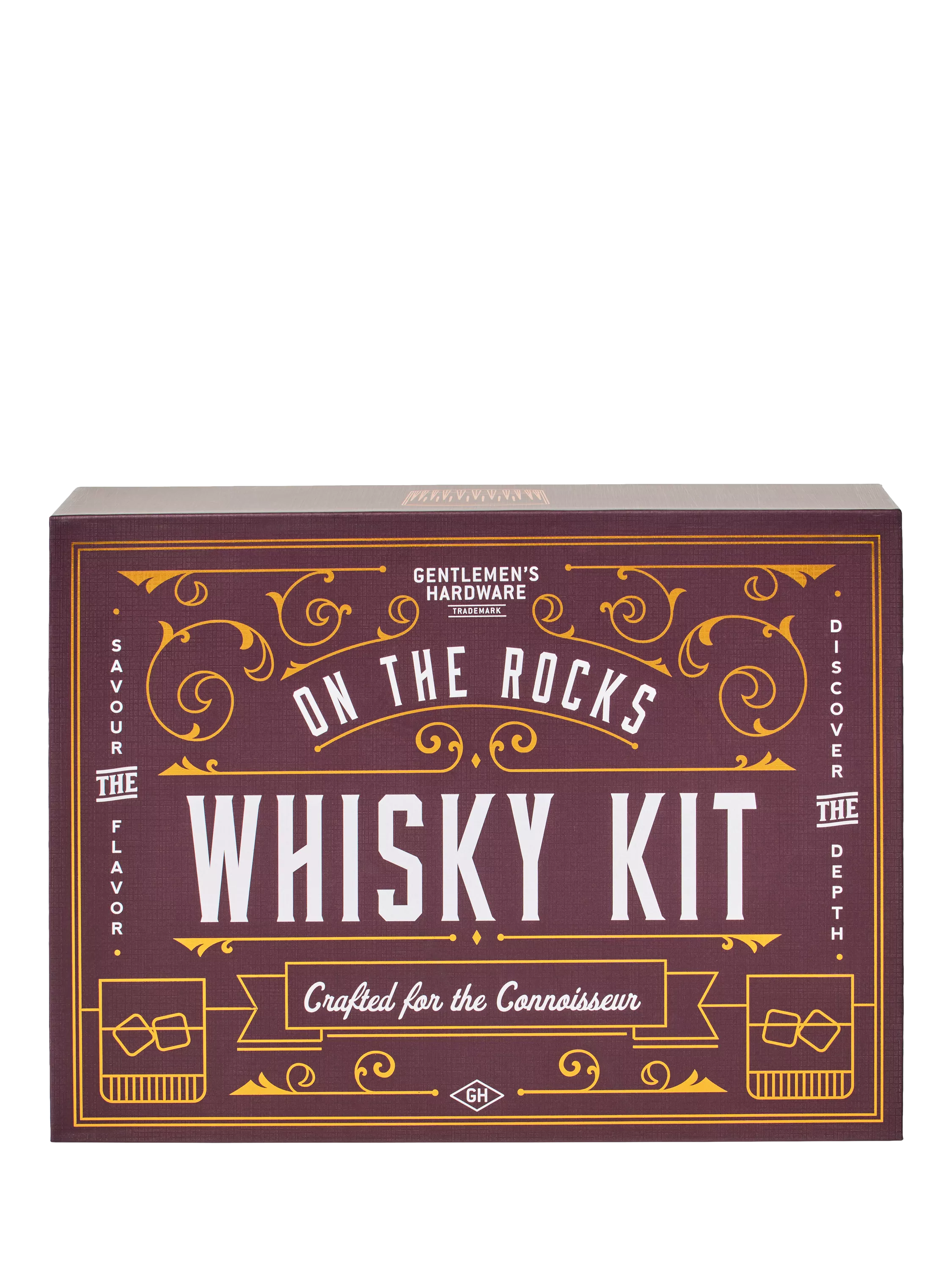 Gentlemen's Hardware whisky kit with tumblers and granite stones - British product
