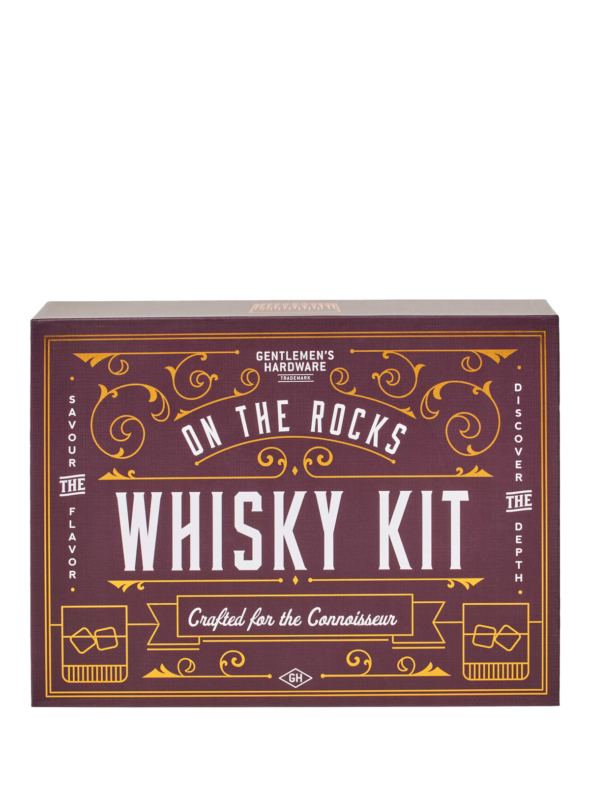 Gentlemen's Hardware whisky kit with tumblers and granite stones - British product