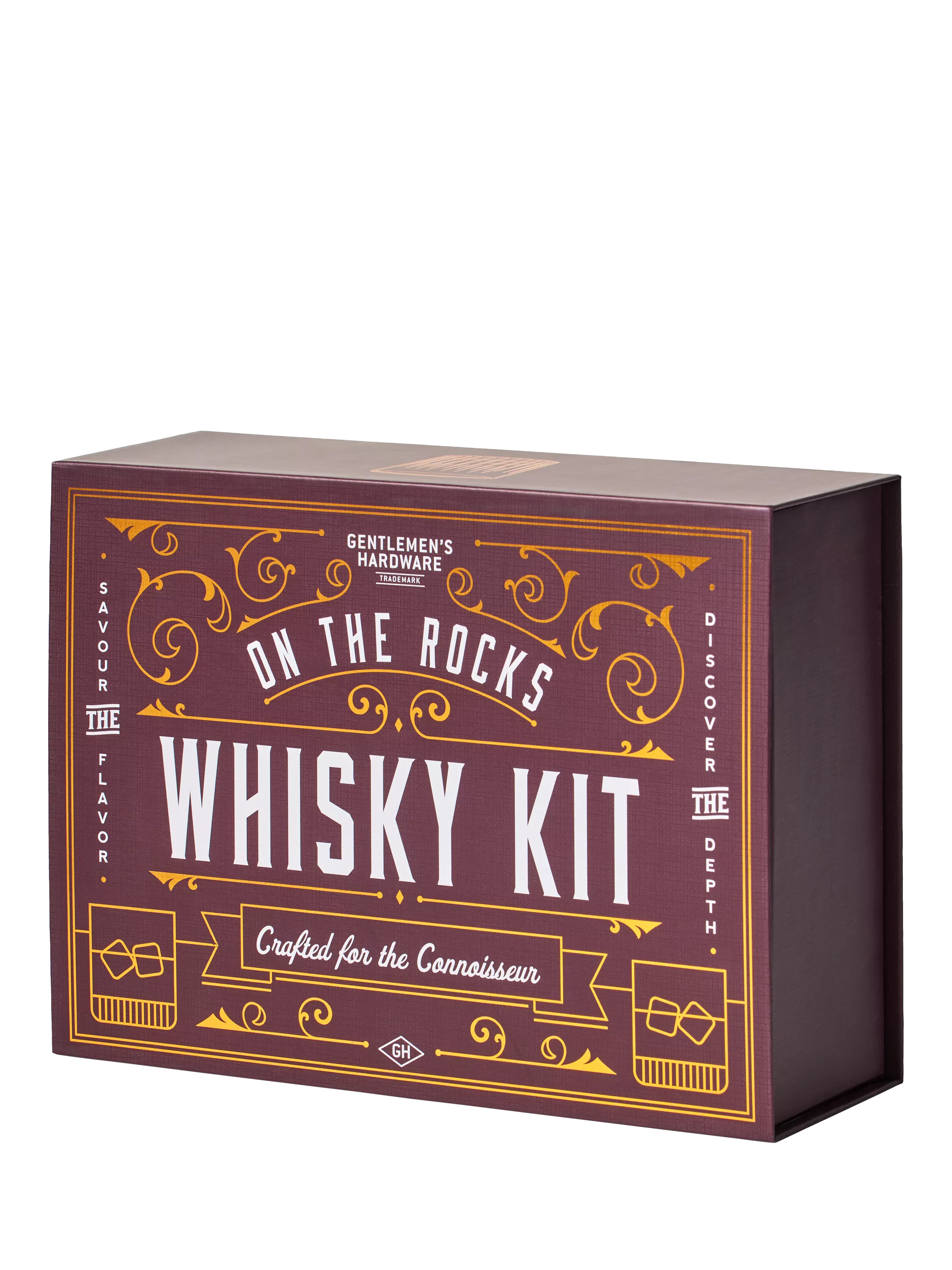 Gentlemen's Hardware whisky kit with tumblers and granite stones - British product