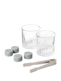 Gentlemen's Hardware whisky kit with tumblers and granite stones - British product