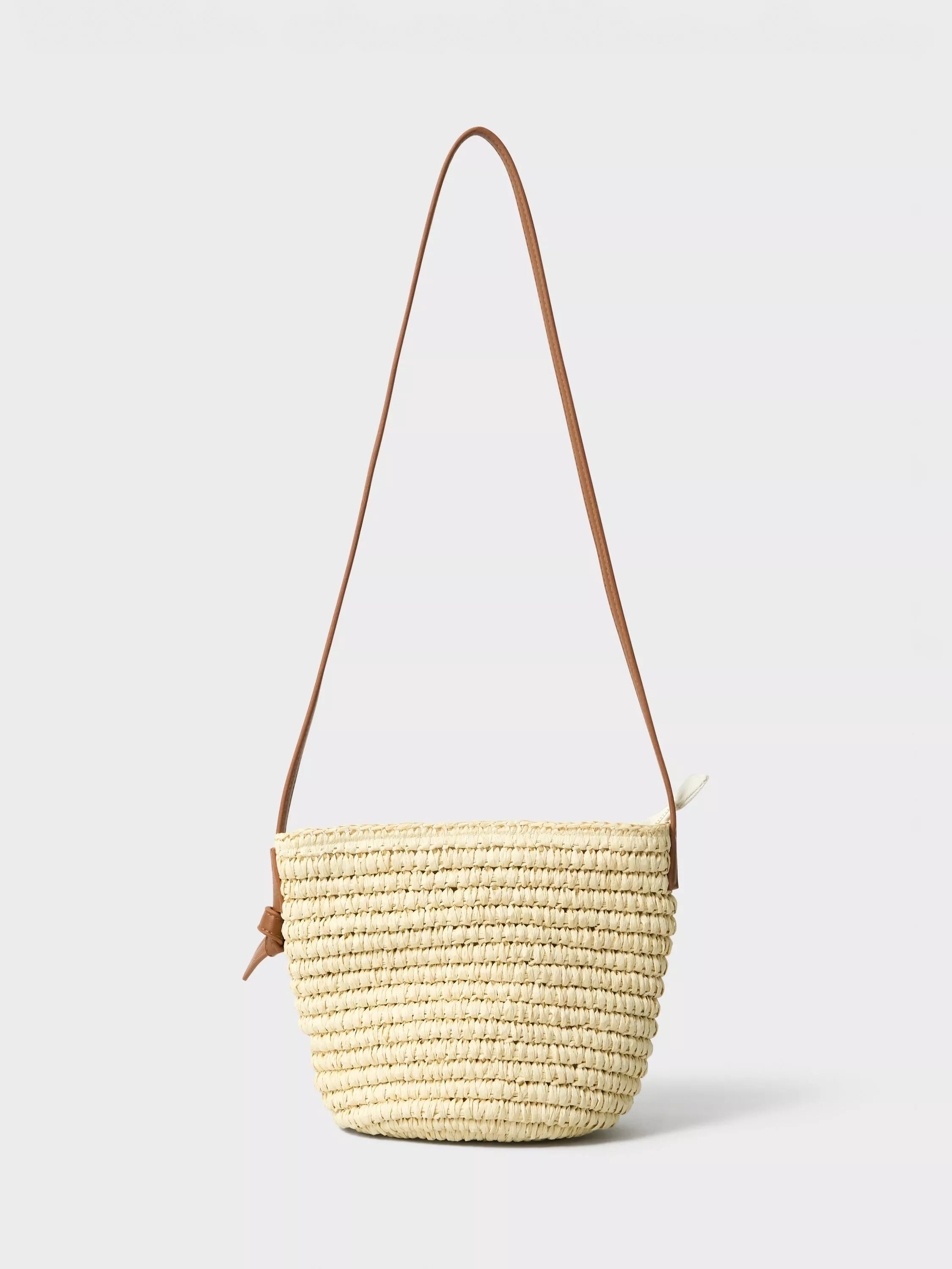 Crew Clothing natural raffia cross body bag 20x25x10cm - British product