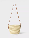 Crew Clothing natural raffia cross body bag 20x25x10cm - British product