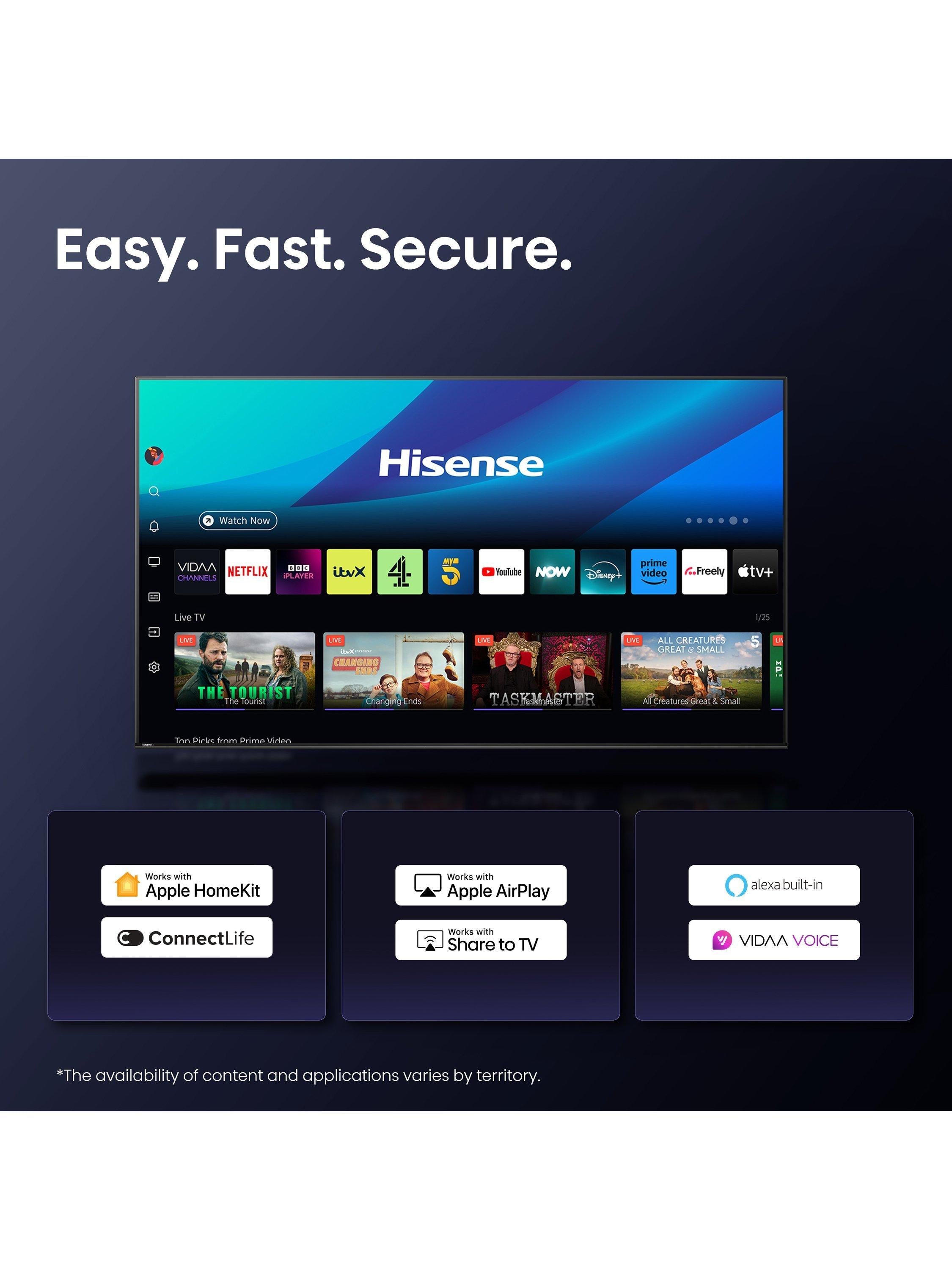 Hisense smart TV 4K UHD HDR 55 inch, UK version