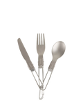 ELLIKER Beldon Titanium Foldable Cutlery Set, 3 Piece