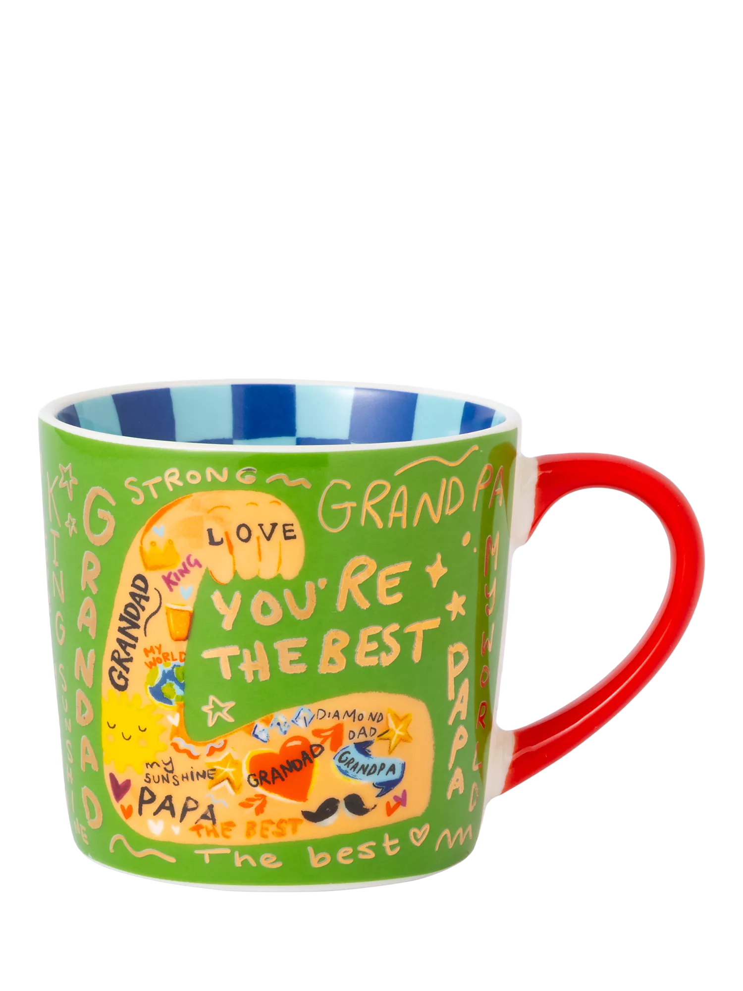 Eleanor Bowmer new bone china mug Grandad design 300ml - British product