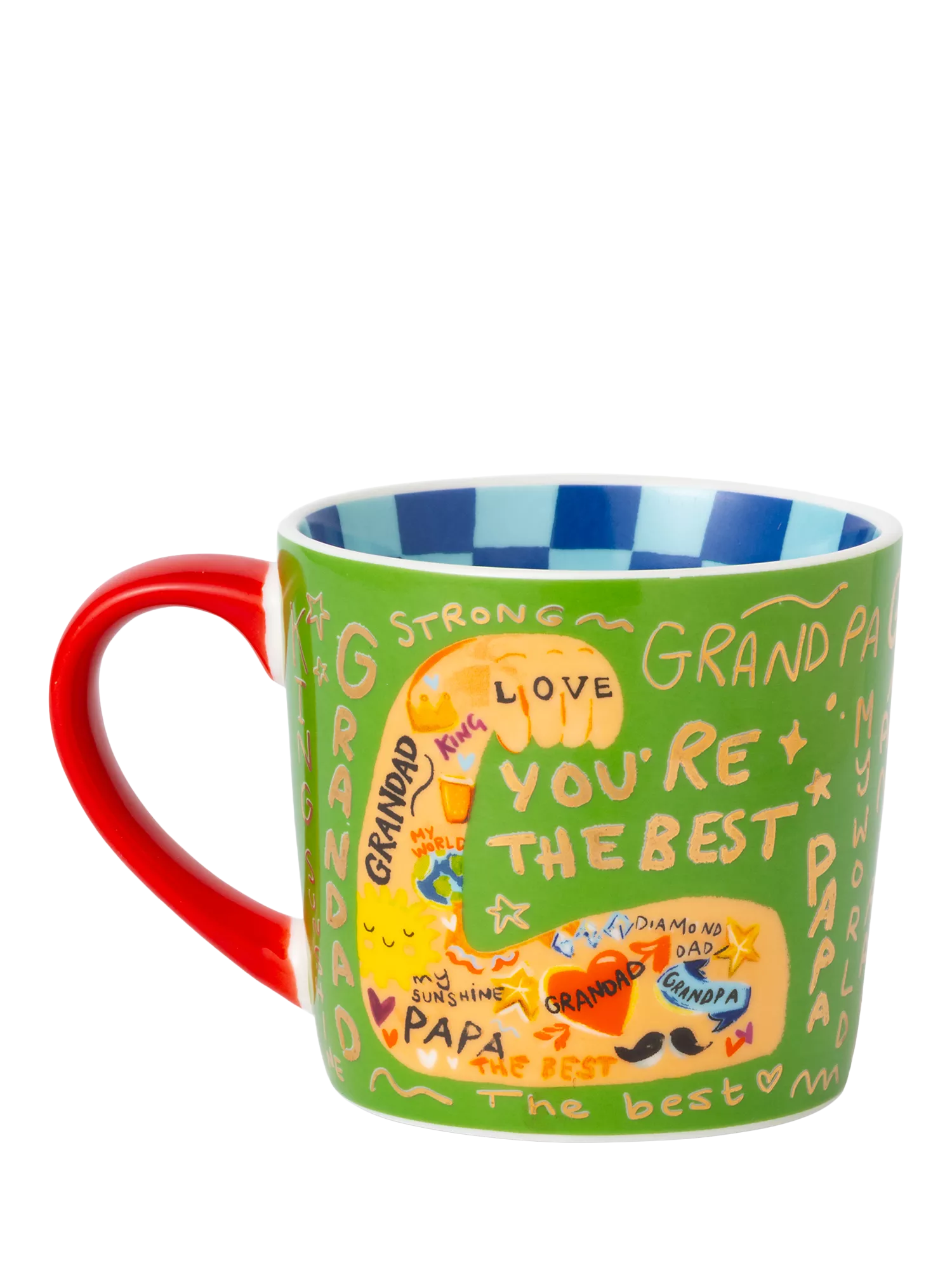 Eleanor Bowmer new bone china mug Grandad design 300ml - British product