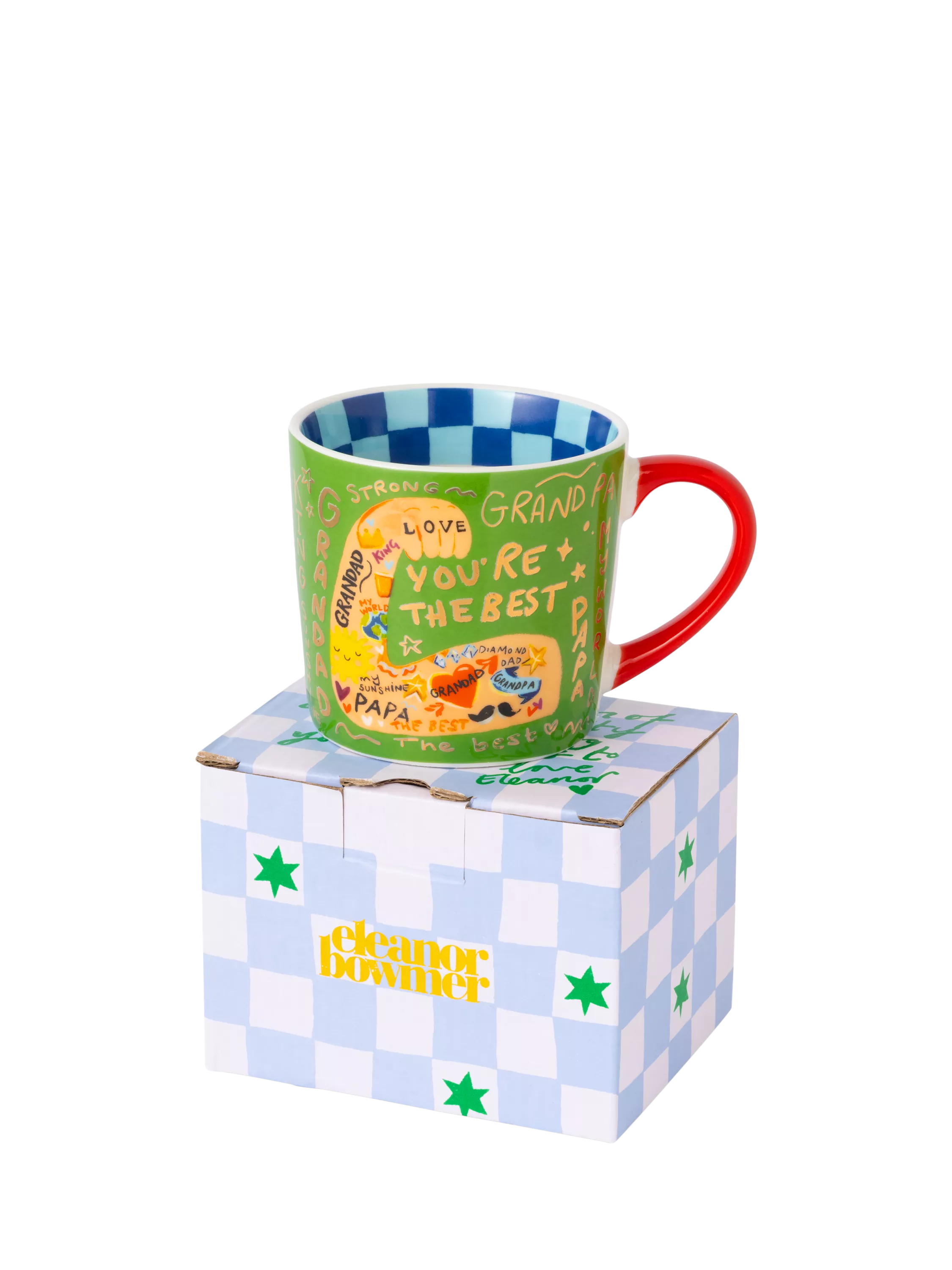 Eleanor Bowmer new bone china mug Grandad design 300ml - British product