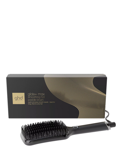 John Lewis ghd Glide+ Max Hot Brush Hair Styler Black- Buy online at McGrocer