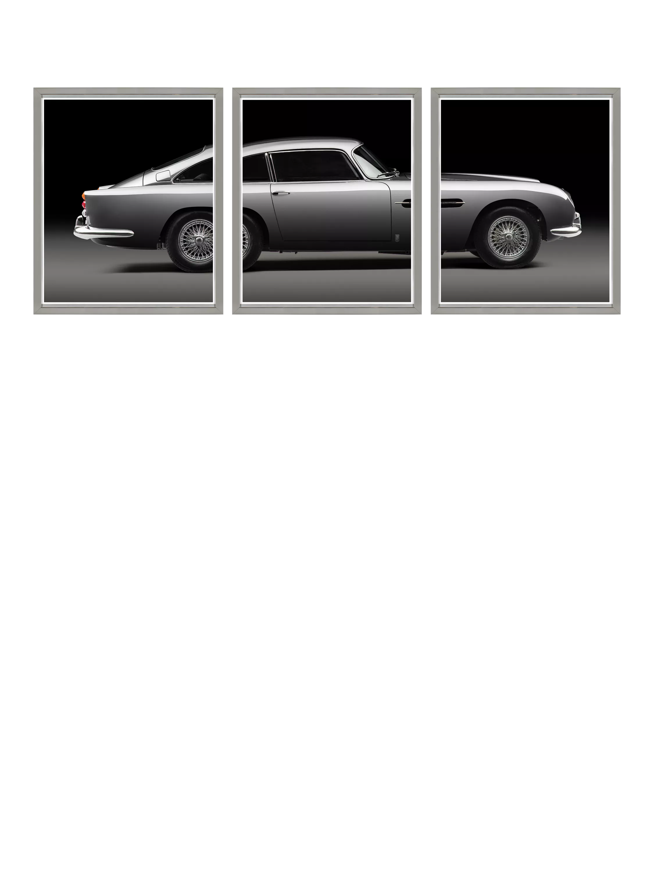 Brookpace Lascelles Aston Martin DB5 triptych 175cm framed print set, UK version
