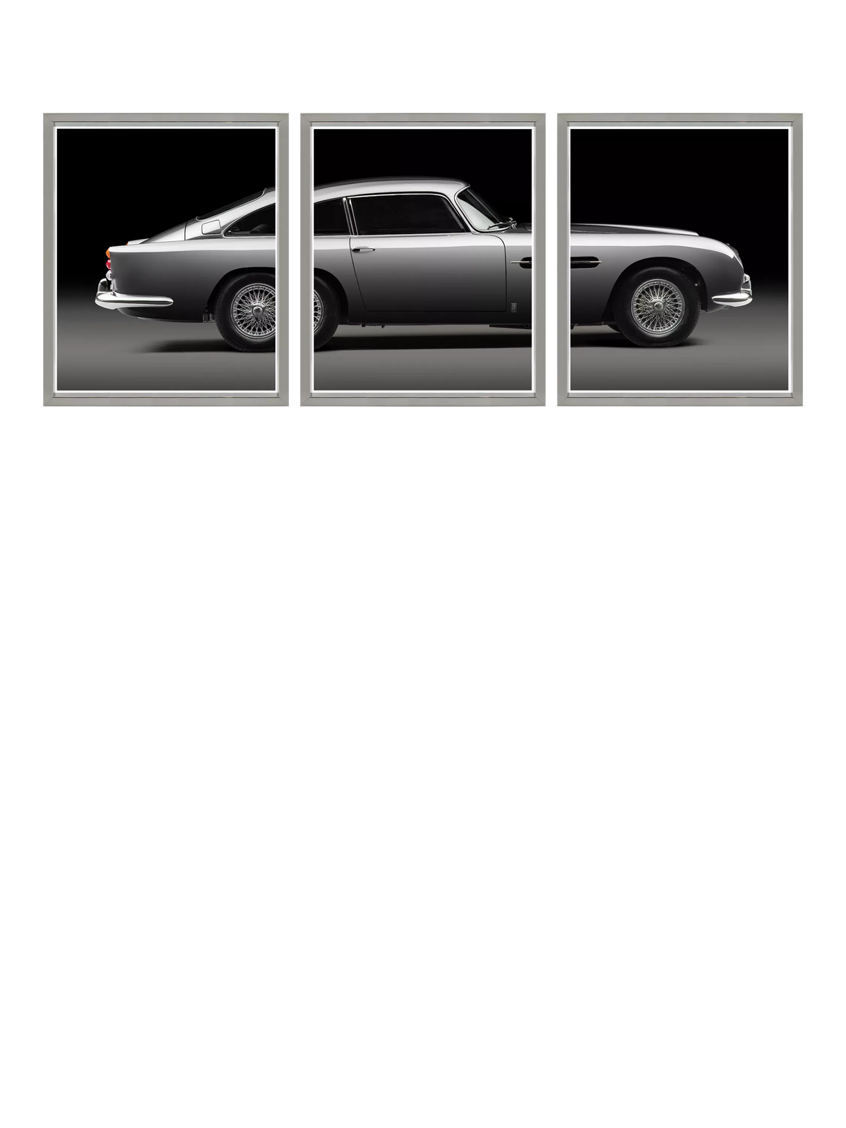 Brookpace Lascelles Aston Martin DB5 triptych 175cm framed print set, UK version