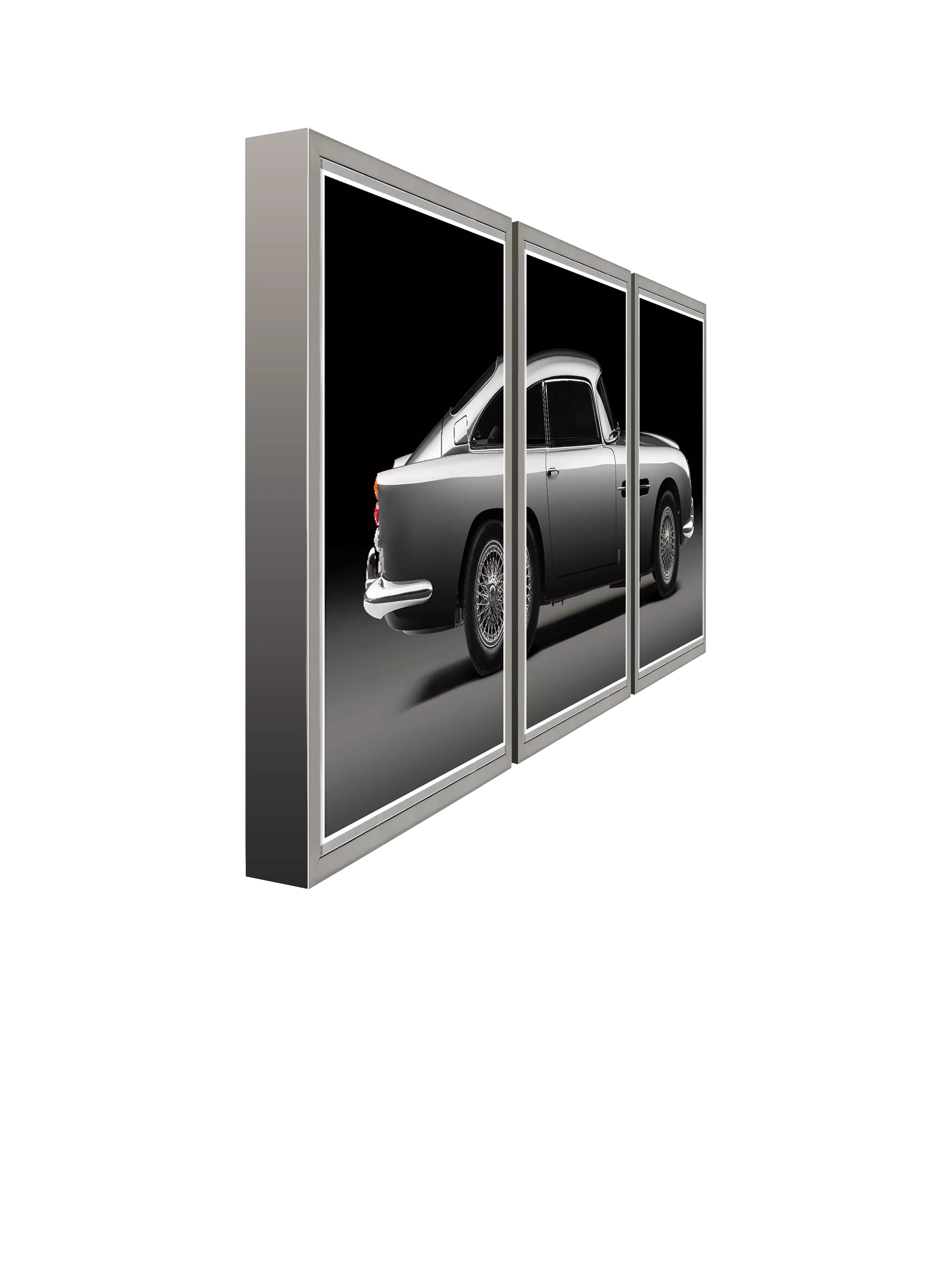 Brookpace Lascelles Aston Martin DB5 triptych 175cm framed print set, UK version