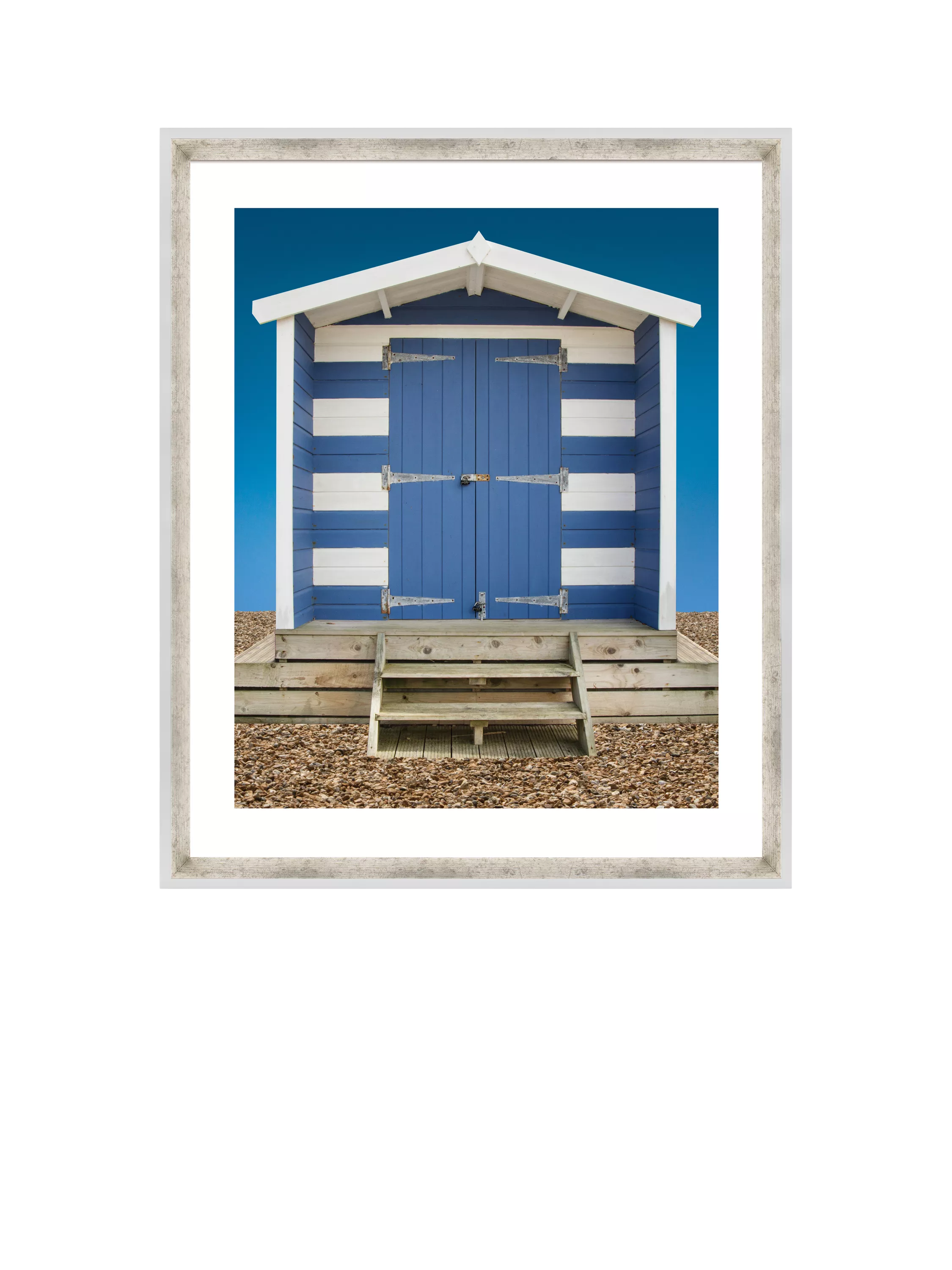 Brookpace Lascelles Beach Hut framed print 66x56cm - British product