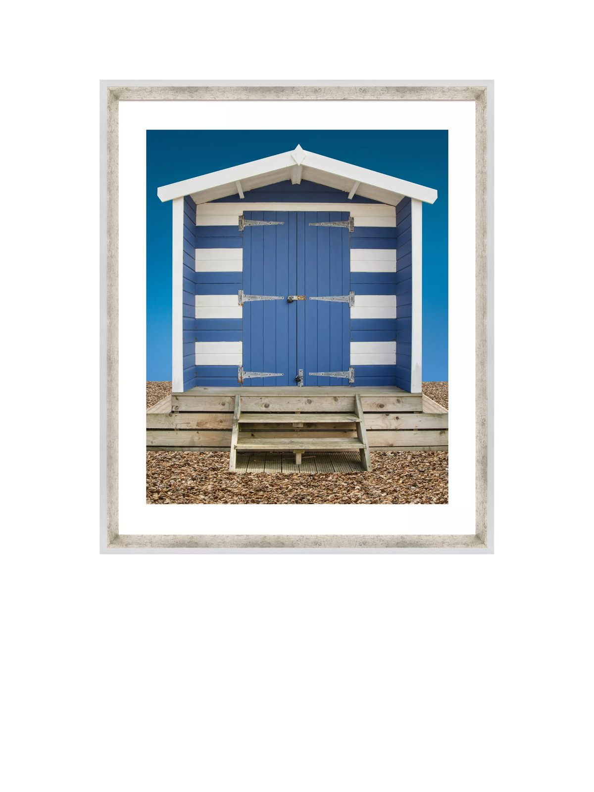 Brookpace Lascelles Beach Hut framed print 66x56cm - British product