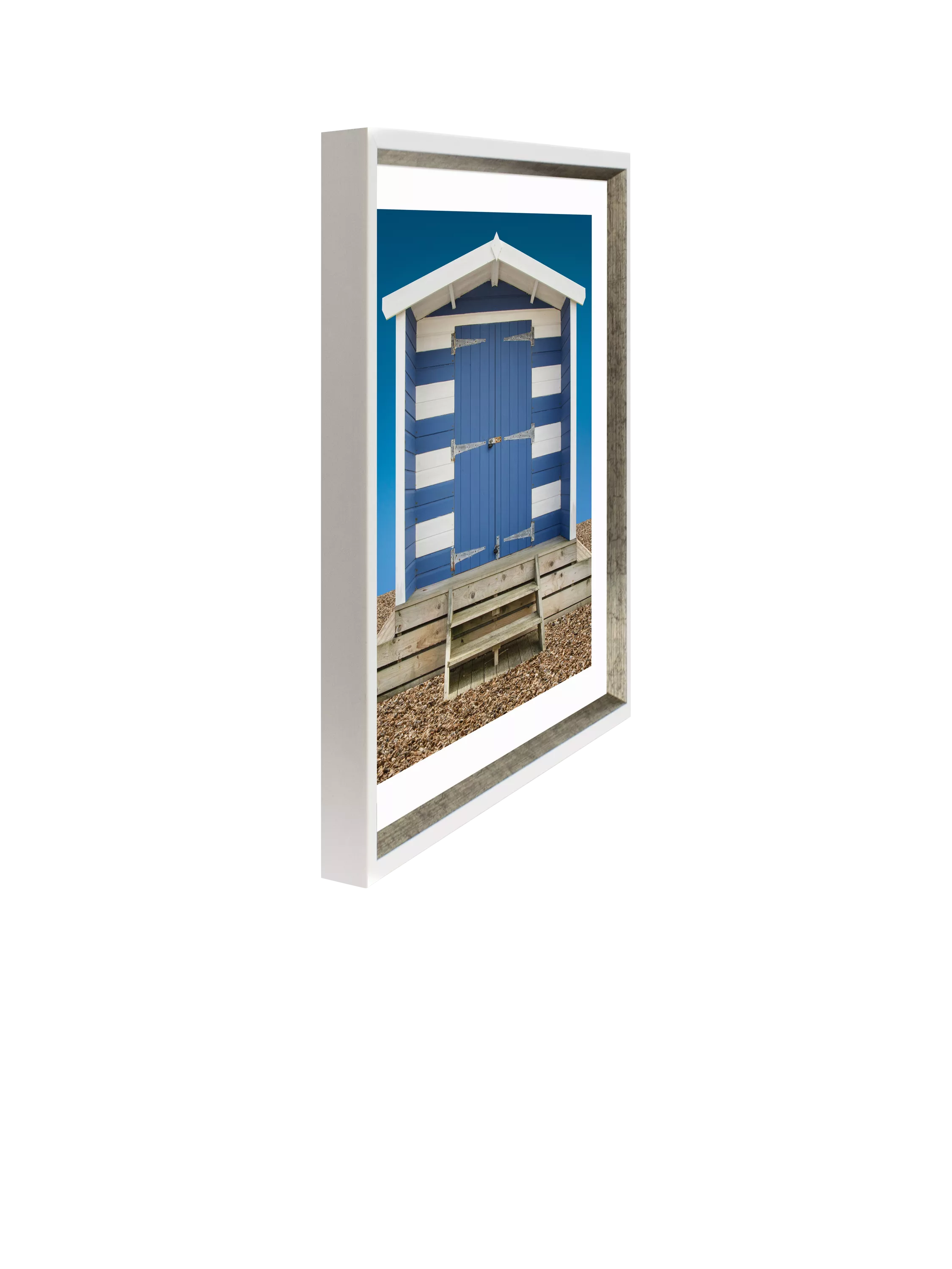 Brookpace Lascelles Beach Hut framed print 66x56cm - British product