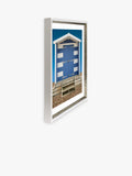 Brookpace Lascelles Beach Hut framed print 66x56cm - British product