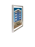 Brookpace Lascelles Beach Hut framed print 66x56cm - British product