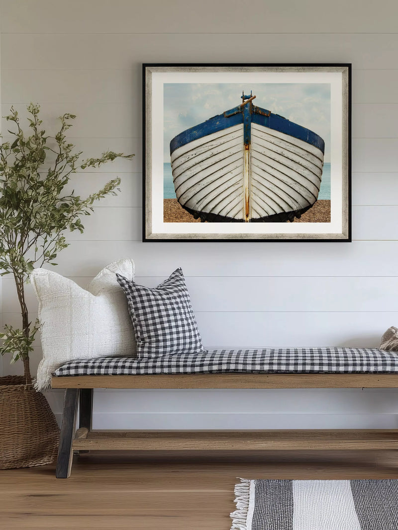 Brookpace Lascelles framed fishing boat print 76x66cm, imported from the UK