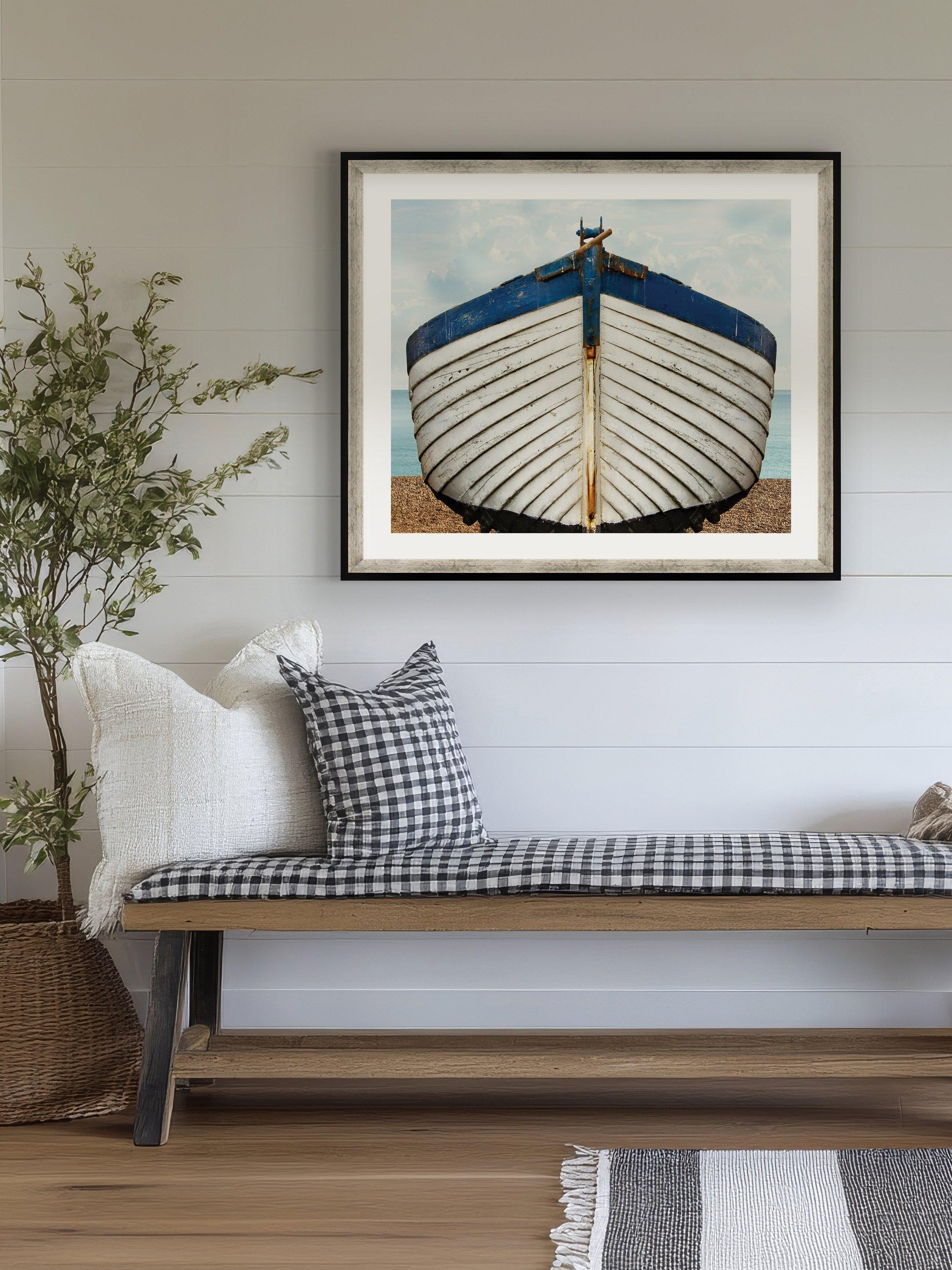 Brookpace Lascelles framed fishing boat print 76x66cm, imported from the UK