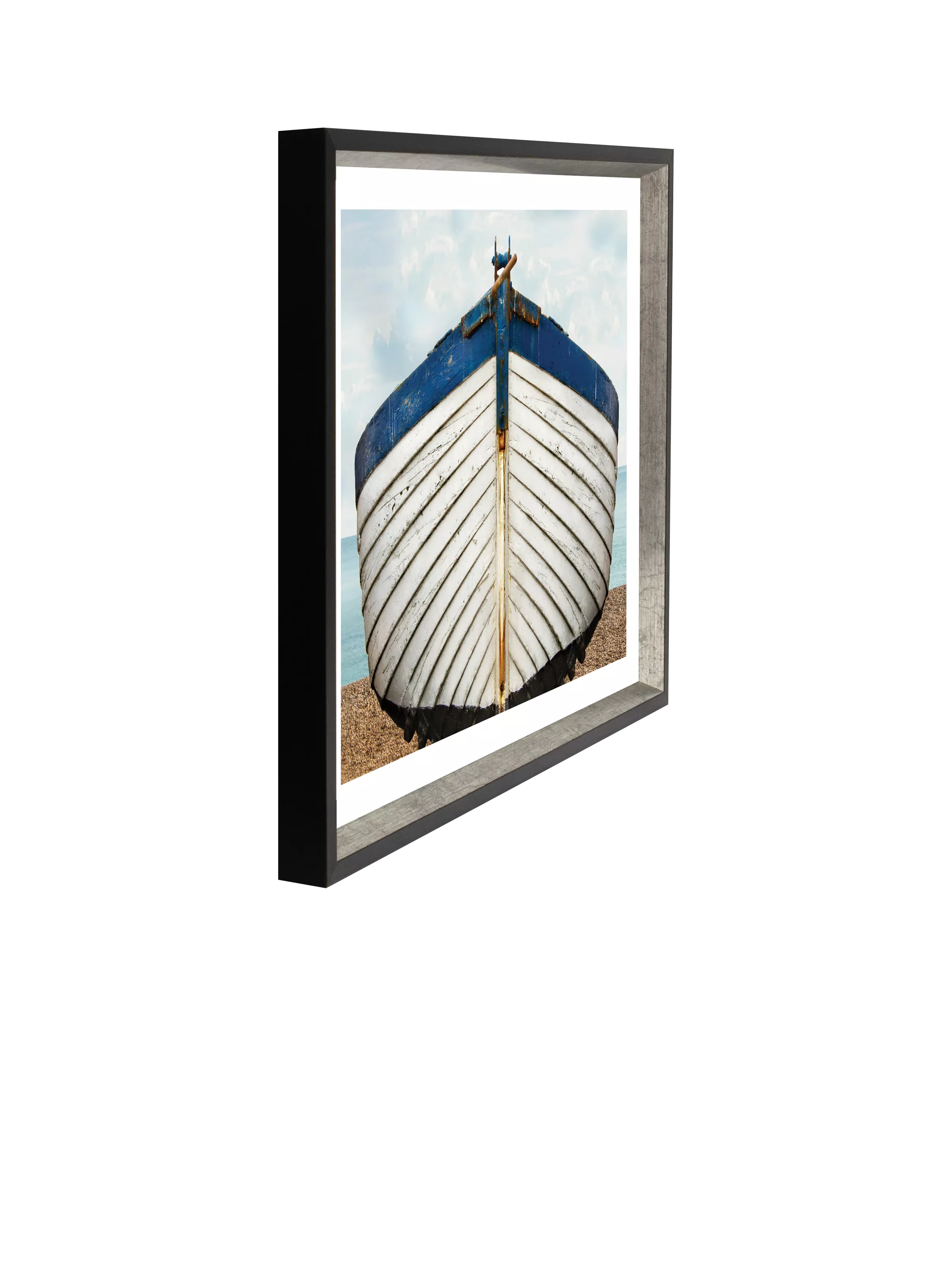 Brookpace Lascelles framed fishing boat print 76x66cm, imported from the UK