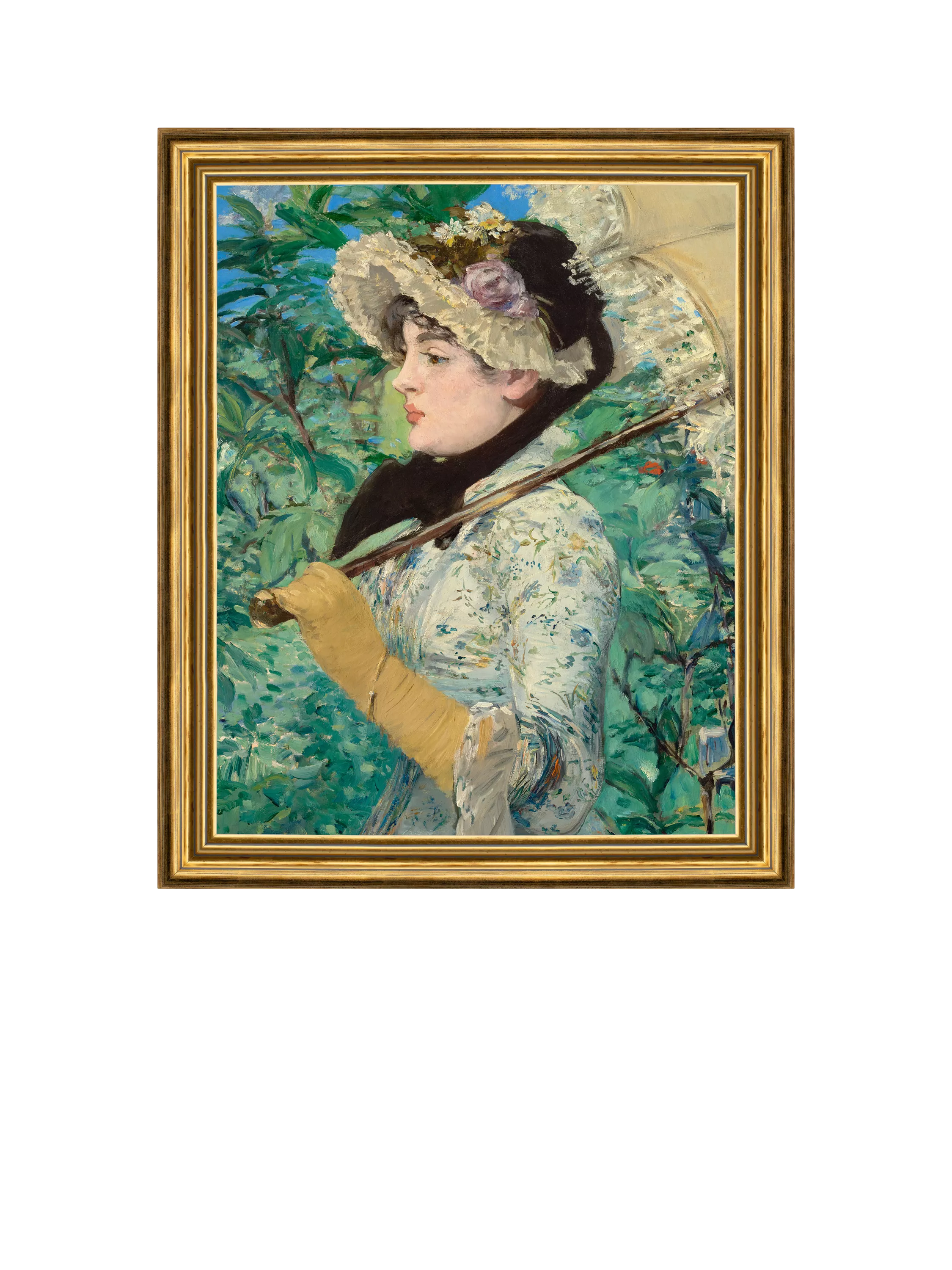 Brookpace Lascelles Manet Jeanne Spring framed canvas print, imported from the UK