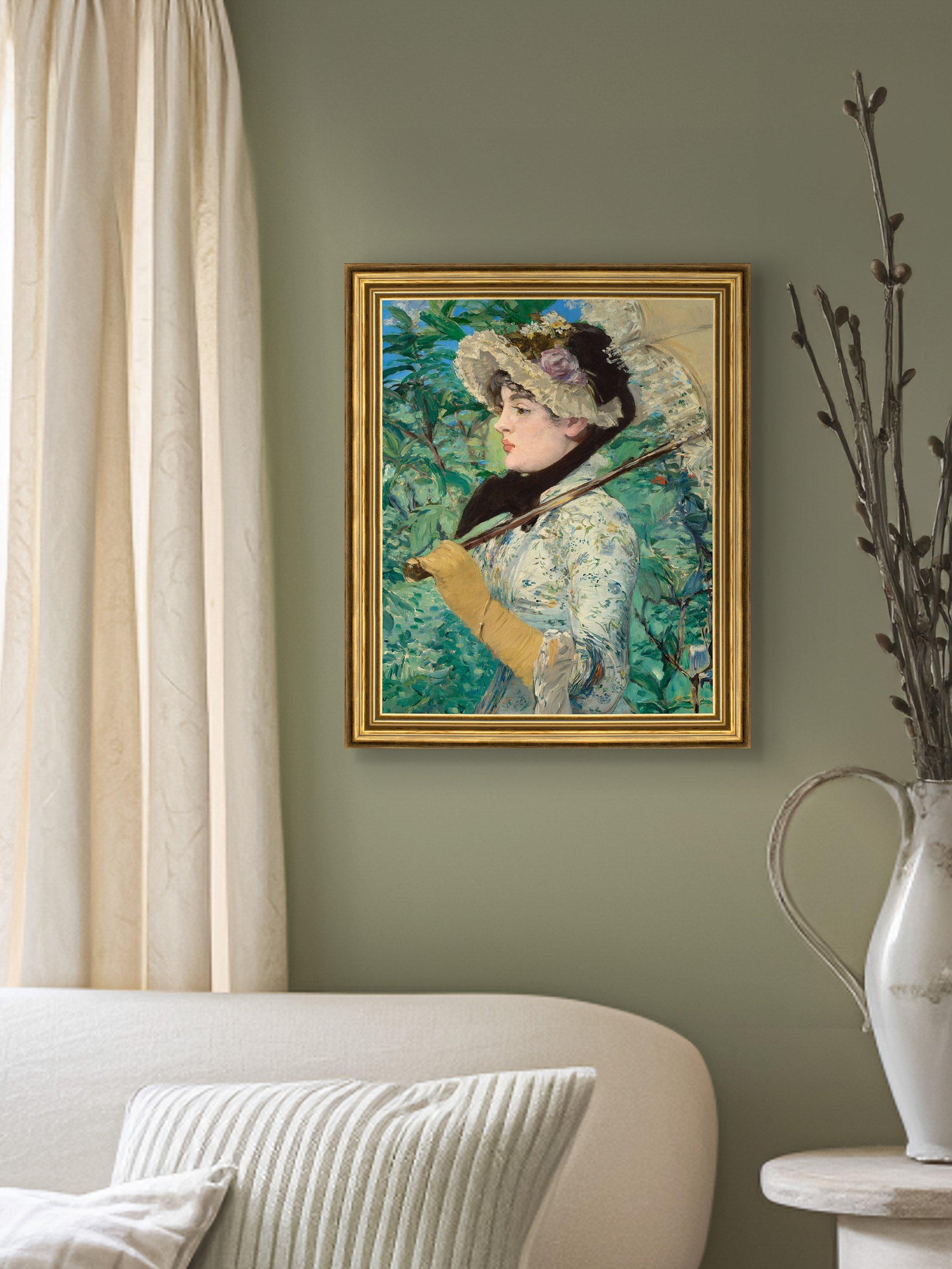 Brookpace Lascelles Manet Jeanne Spring framed canvas print, imported from the UK
