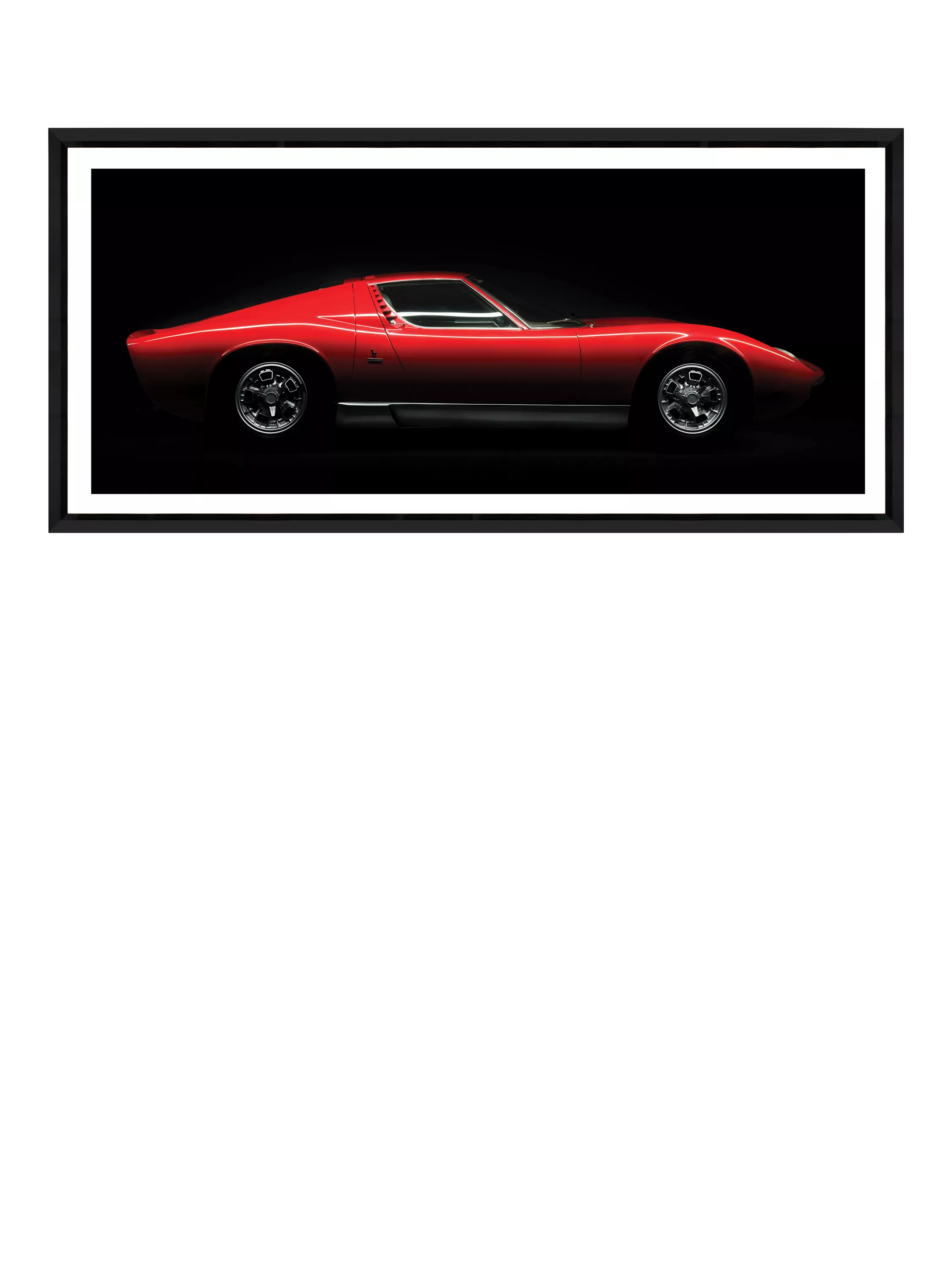 Brookpace Lascelles Lamborghini Miura framed print 51x101.5cm, imported from the UK