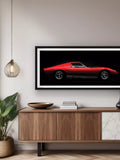 Brookpace Lascelles Lamborghini Miura framed print 51x101.5cm, imported from the UK