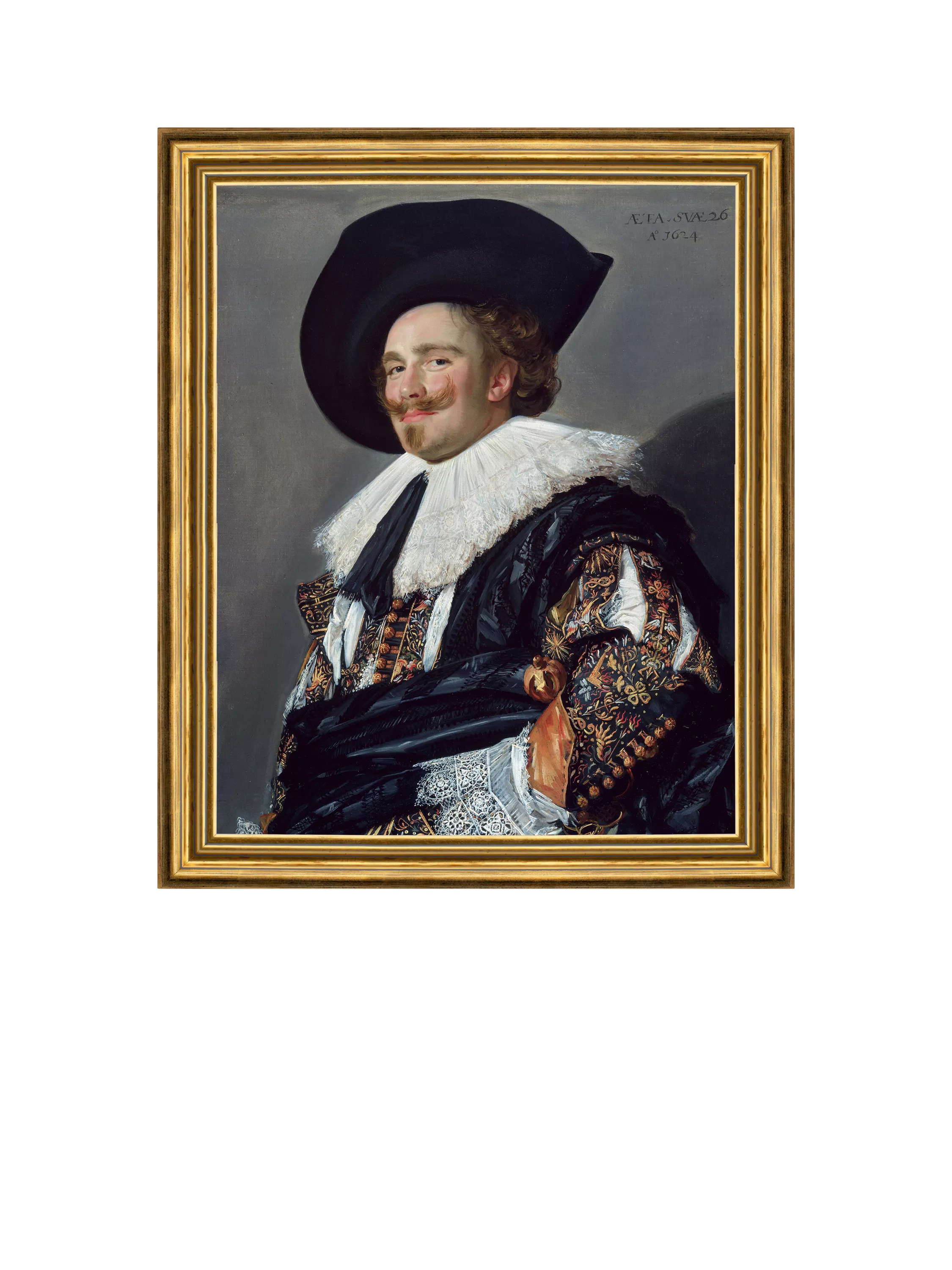 Brookpace Lascelles The Laughing Cavalier framed print 34x29cm (British brand)