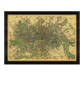 Brookpace Lascelles framed map print London 1843 50x71cm (British brand)