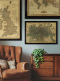 Brookpace Lascelles framed map print London 1843 50x71cm (British brand)