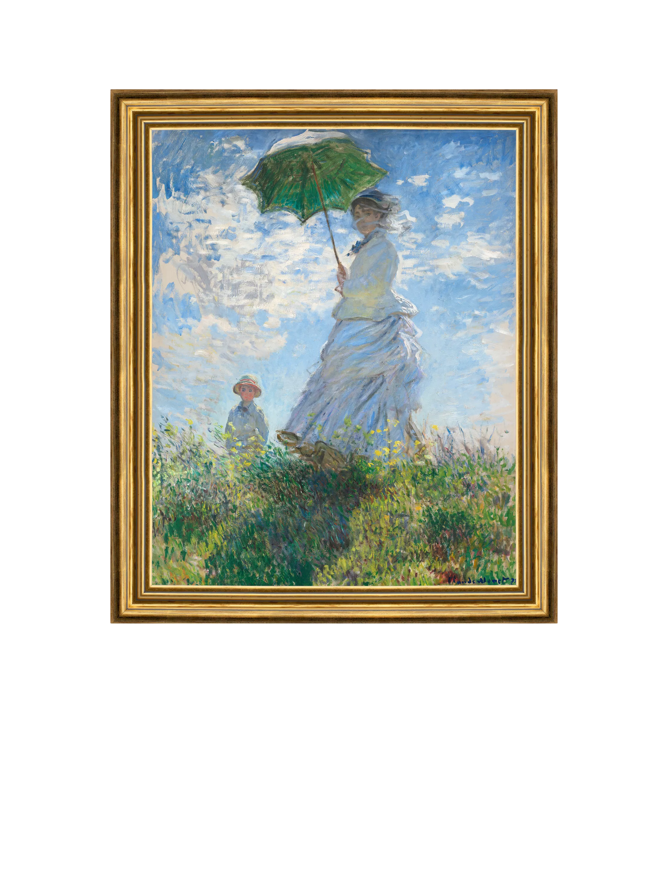 Brookpace Lascelles framed canvas print of Monet's Woman with a Parasol 34x29cm (British brand)