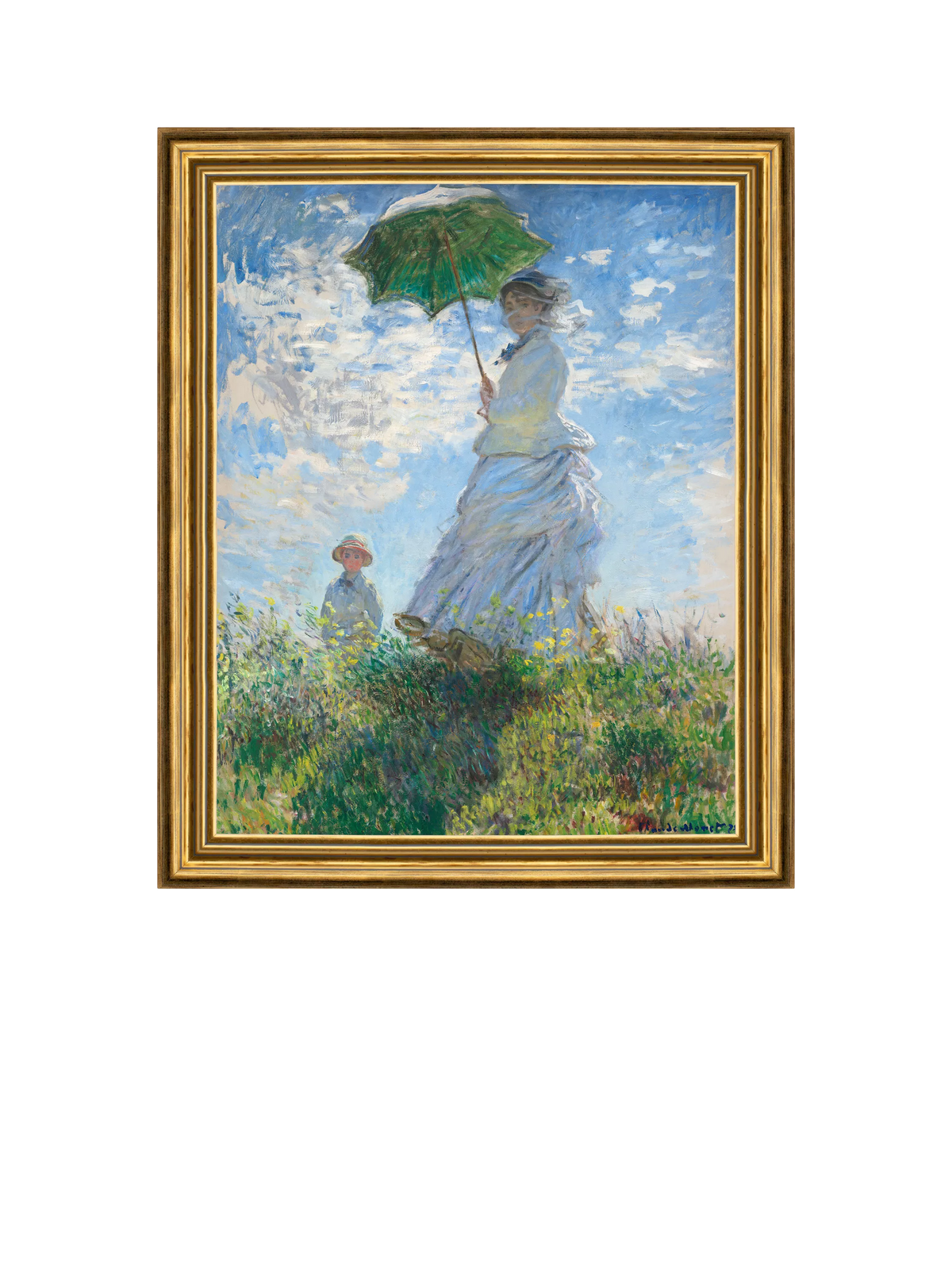Brookpace Lascelles framed canvas print of Monet's Woman with a Parasol 34x29cm (British brand)