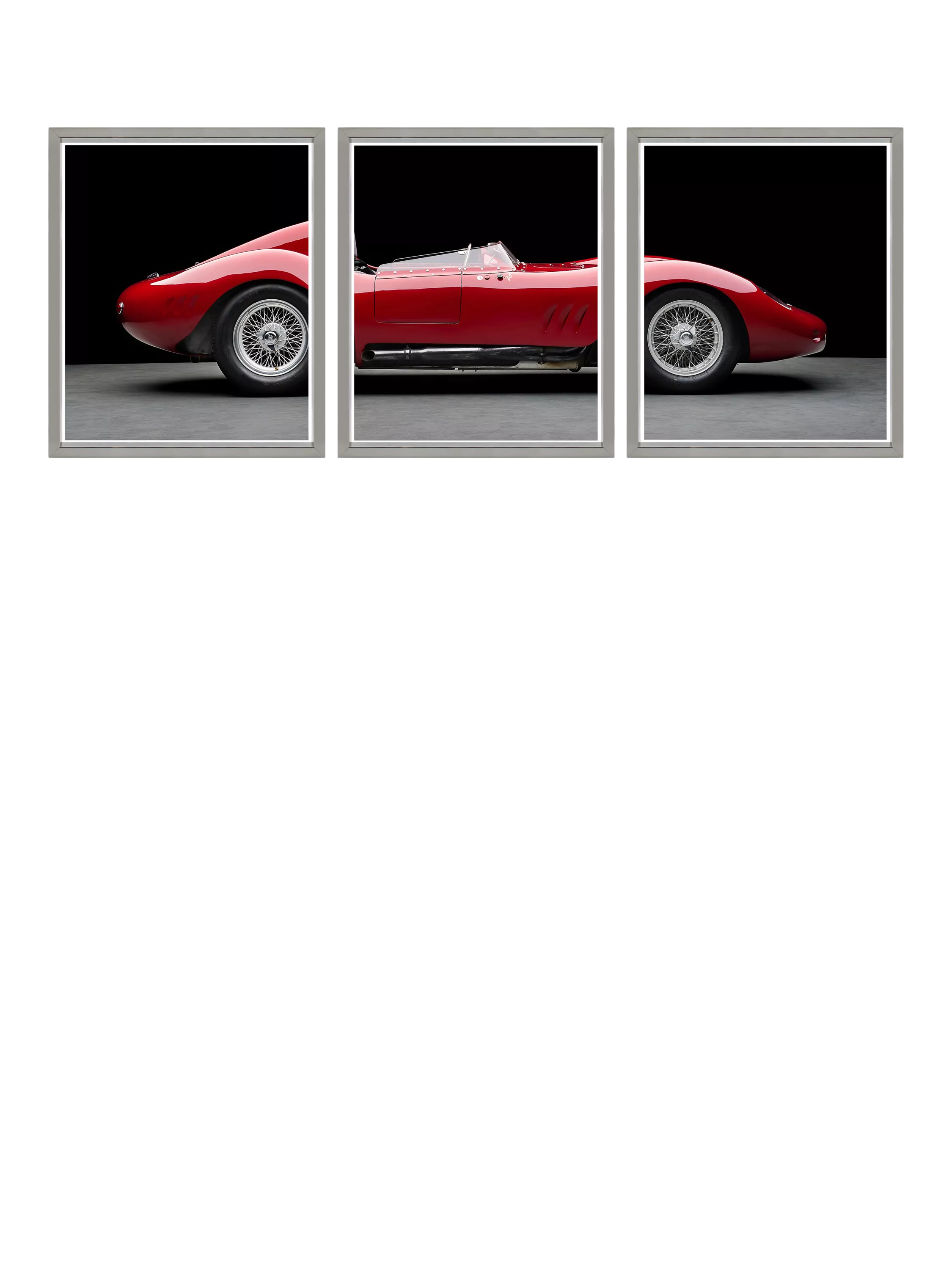 Brookpace Lascelles Maserati 250S Fantuzzi triptych print 65x175cm - British product