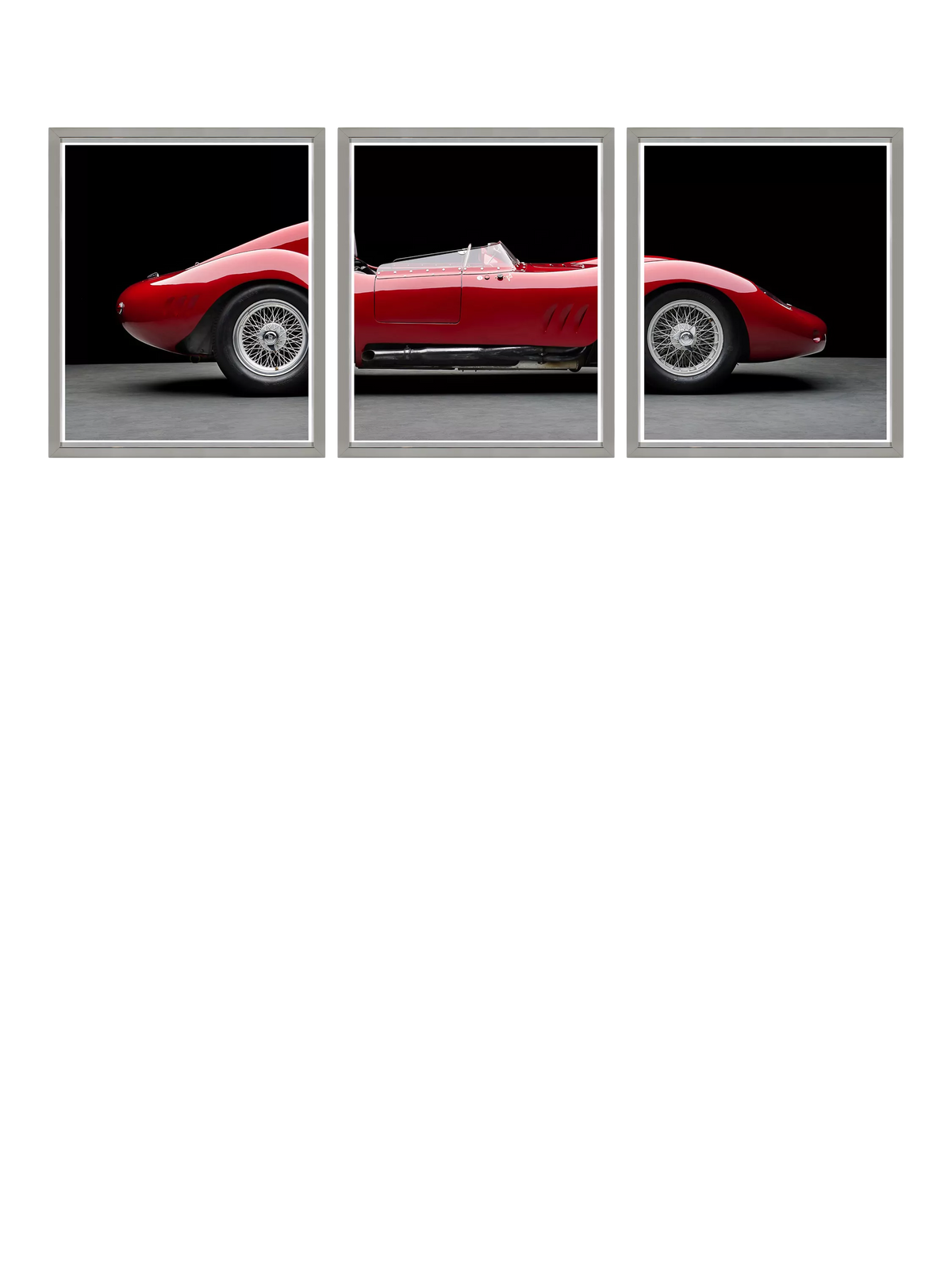 Brookpace Lascelles Maserati 250S Fantuzzi triptych print 65x175cm - British product