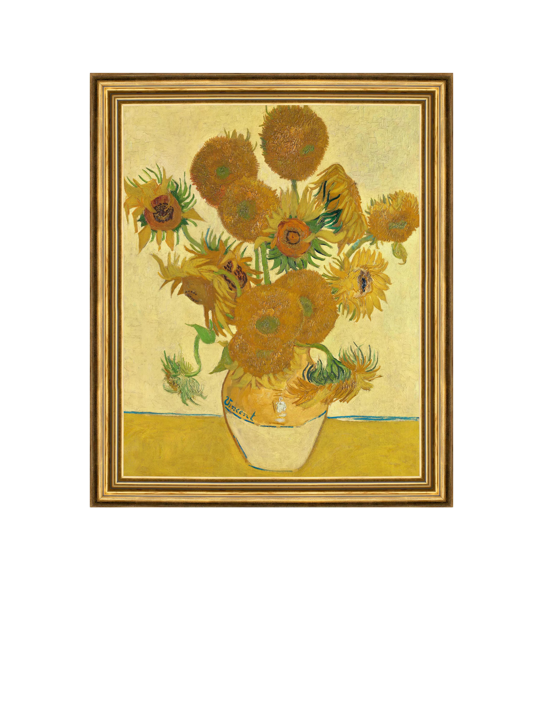 Brookpace Lascelles Van Gogh Sunflowers framed canvas print 29x34cm, imported from the UK