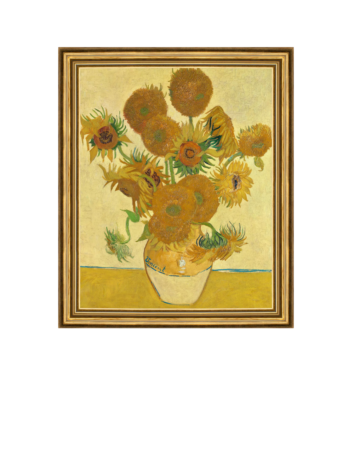 Brookpace Lascelles Van Gogh Sunflowers framed canvas print 29x34cm, imported from the UK