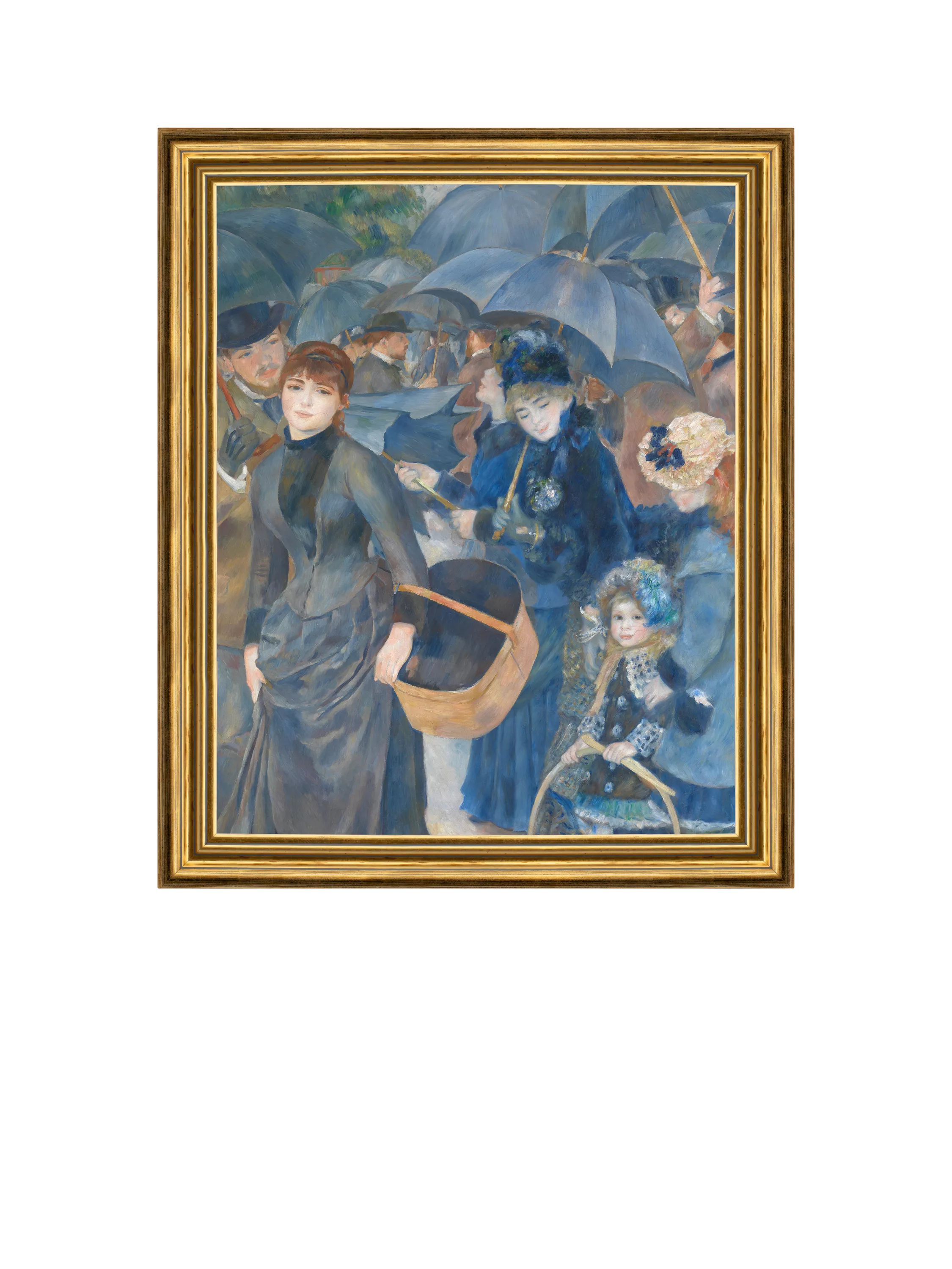 Brookpace Lascelles framed canvas print The Umbrellas by Renoir 29x34cm, imported from the UK