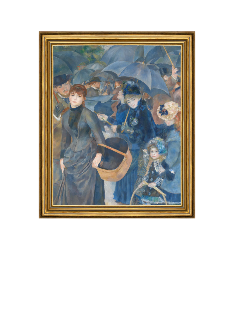 Brookpace Lascelles framed canvas print The Umbrellas by Renoir 29x34cm, imported from the UK