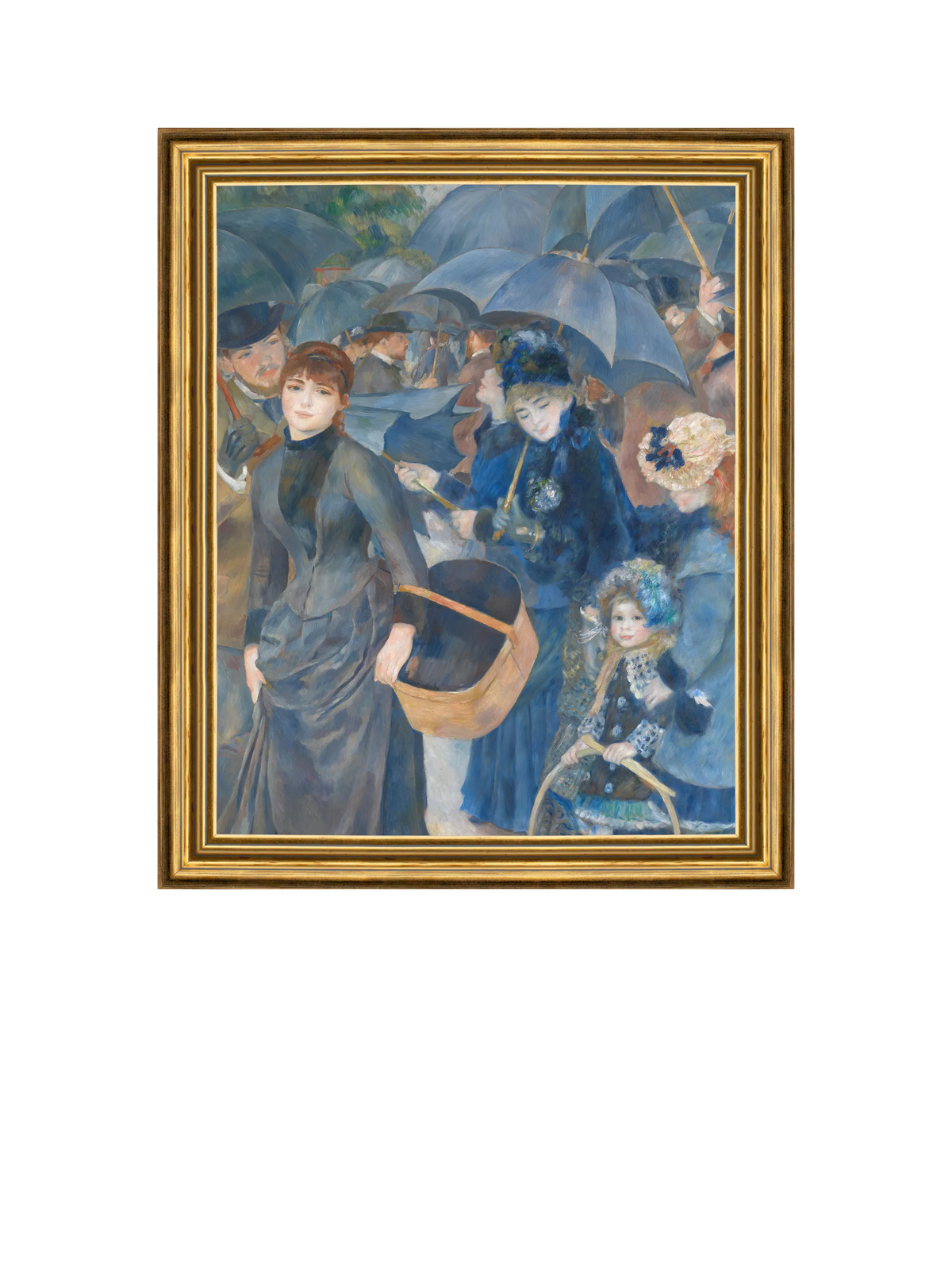 Brookpace Lascelles framed canvas print The Umbrellas by Renoir 29x34cm, imported from the UK