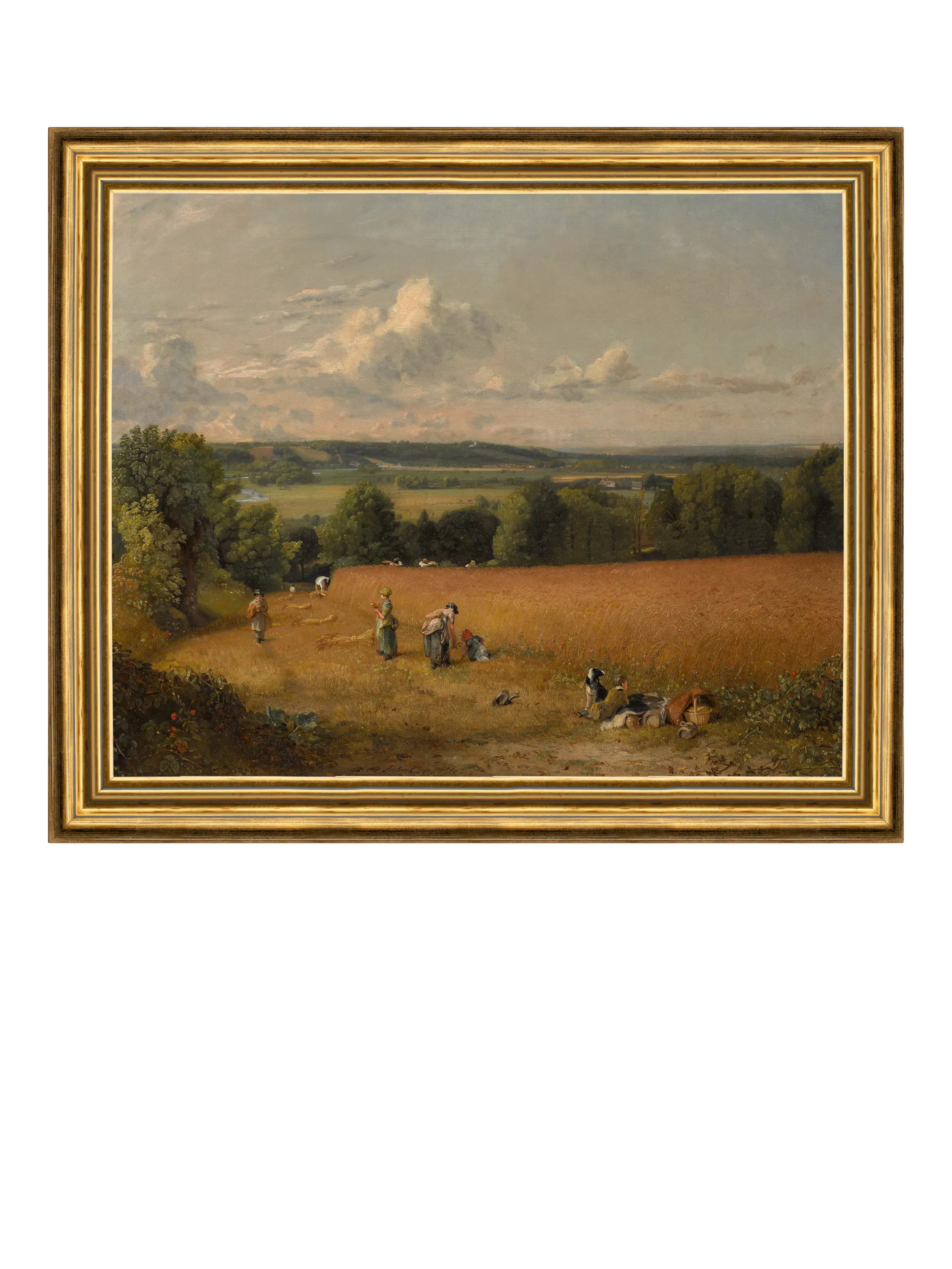 Brookpace Lascelles framed canvas print John Constable The Wheat Field 29x34cm, UK version
