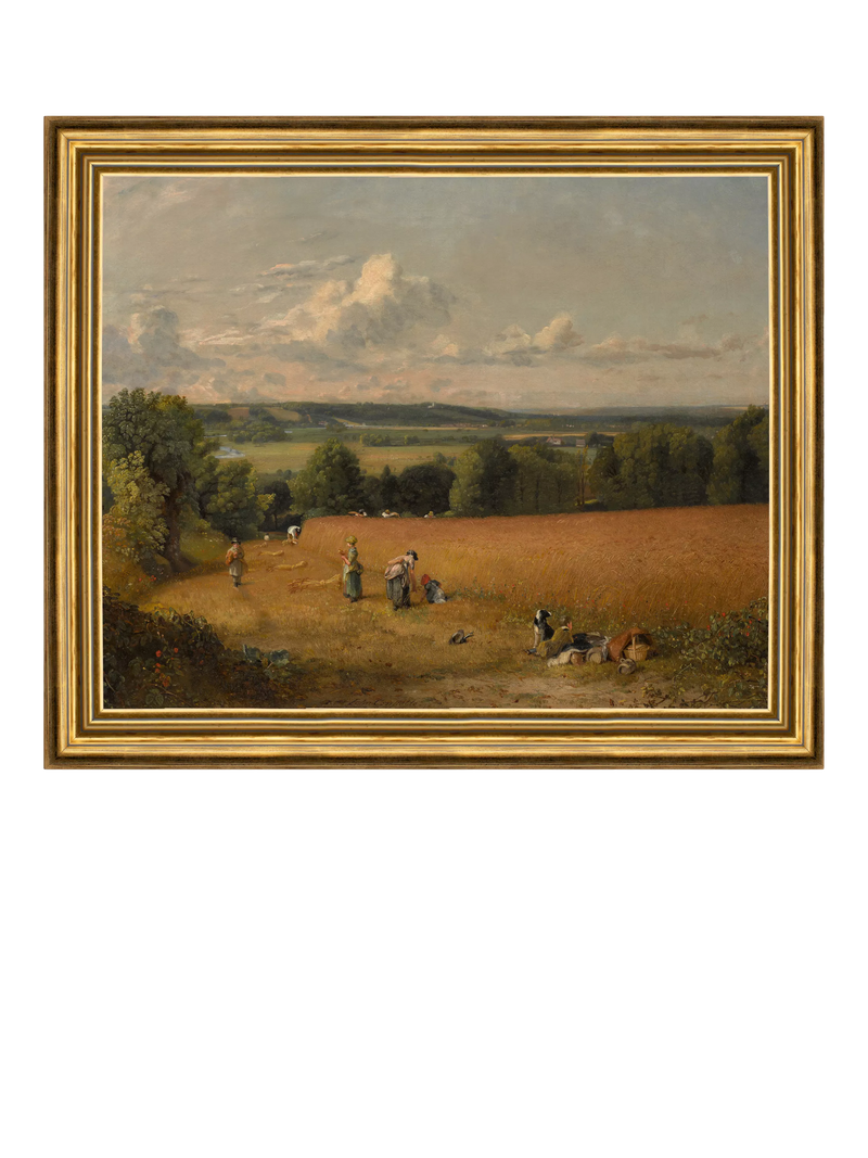 Brookpace Lascelles framed canvas print John Constable The Wheat Field 29x34cm, UK version